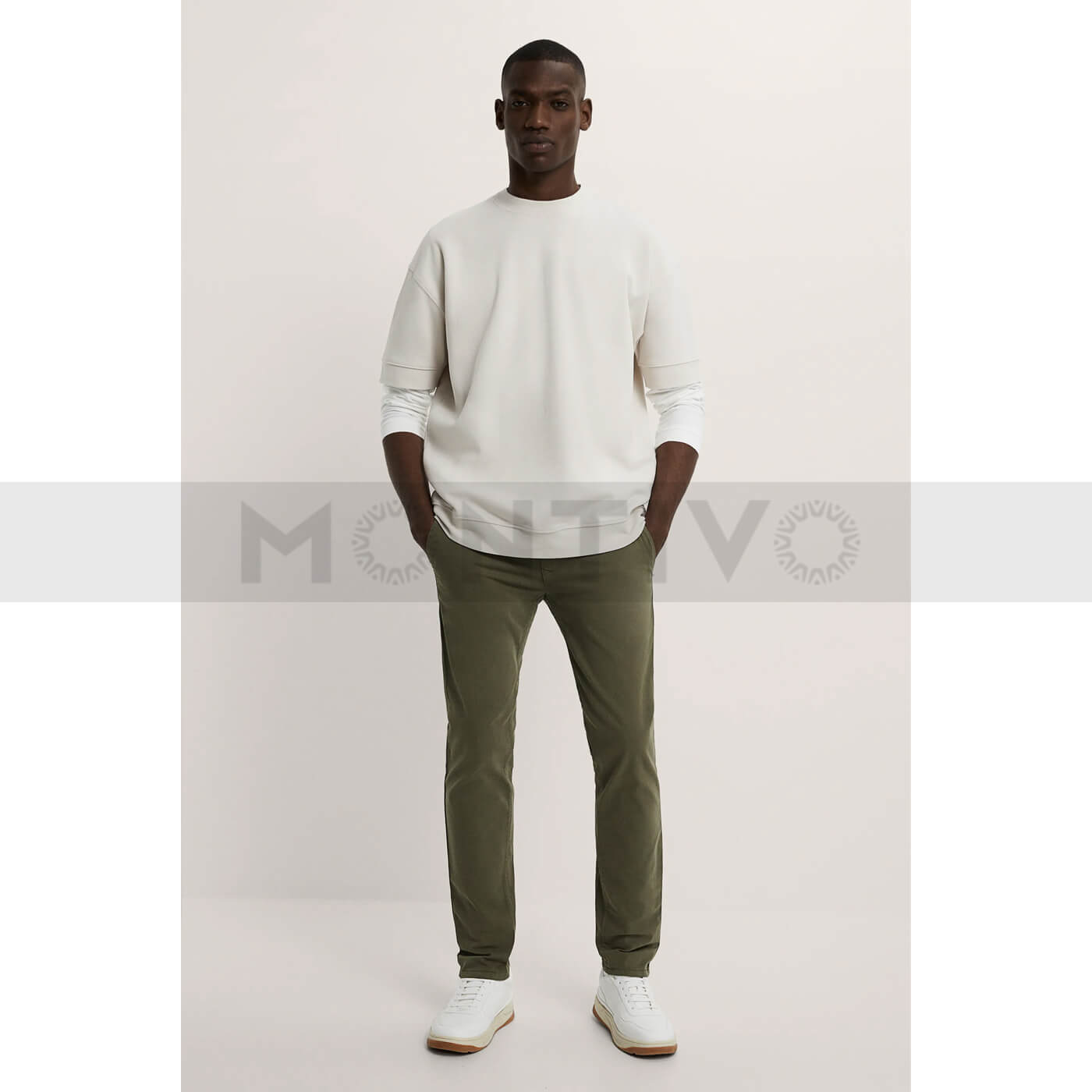 ZR Skinny Olive Chino Pants | Montivo Pakistan