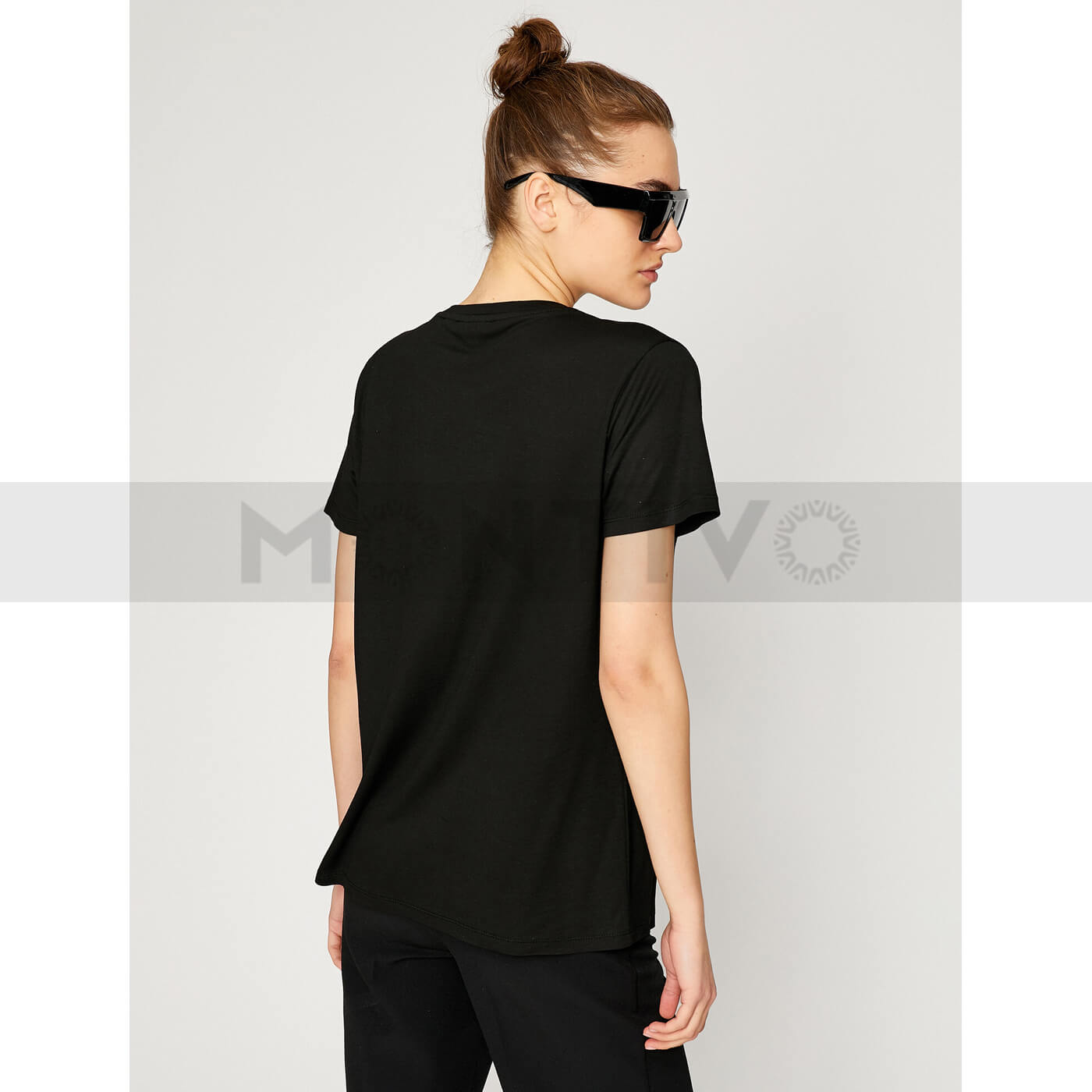 Next Women Black Pritned Tee | Montivo Pakistan