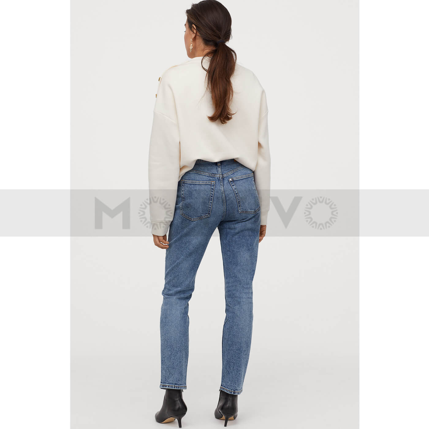 HM Blue Mom Fit Jeans | Montivo Pakistan