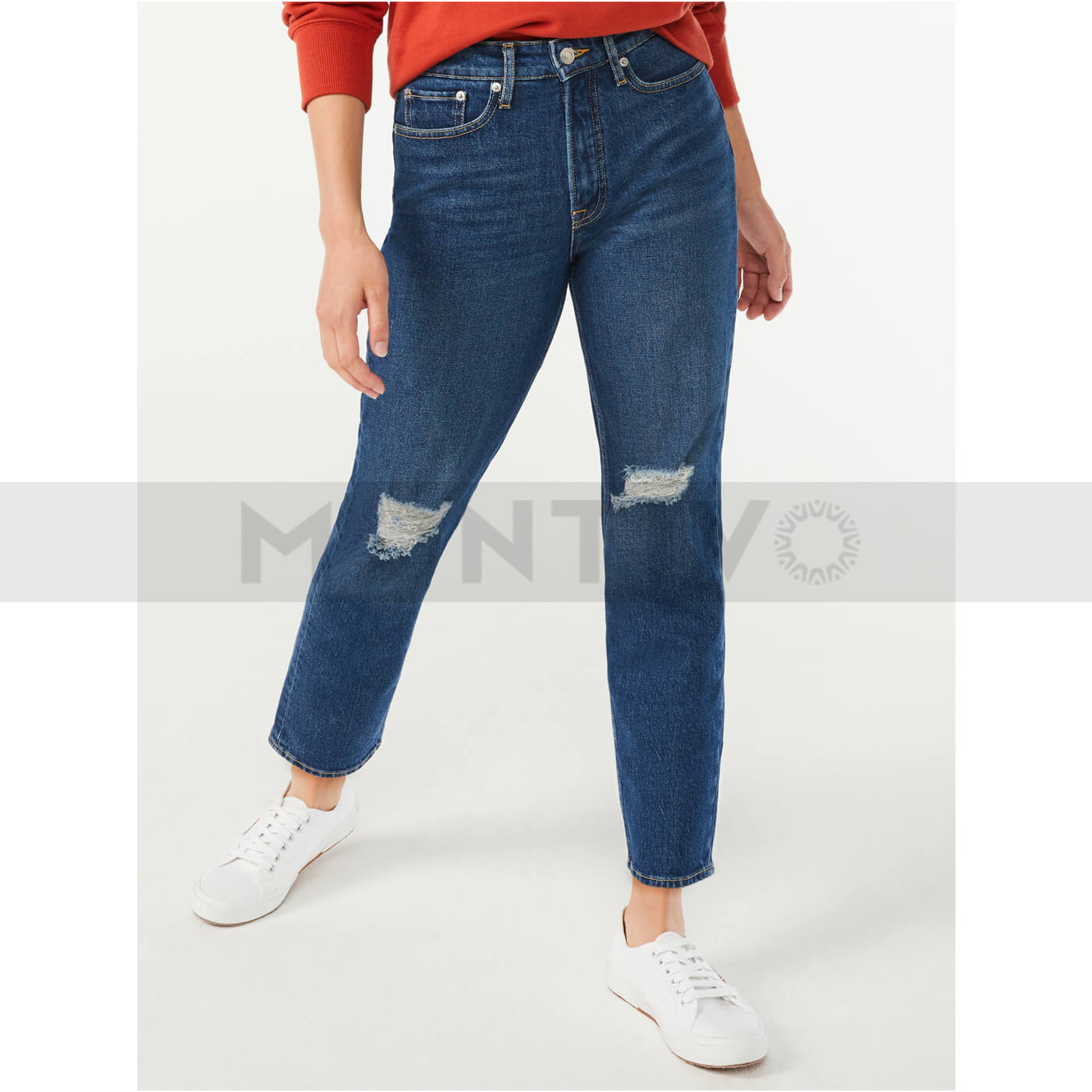 FA 90s Straight Ripped Mid Rise Jeans | Montivo Pakistan