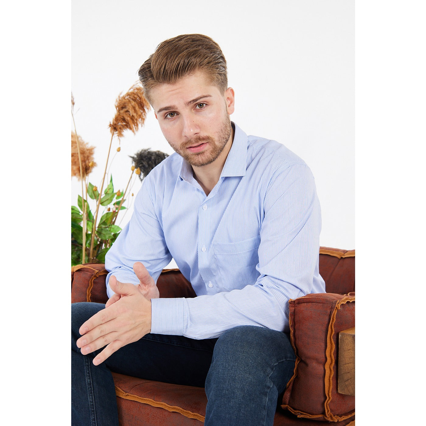 Blue Lining Slim Fit Shirt | Montivo Pakistan