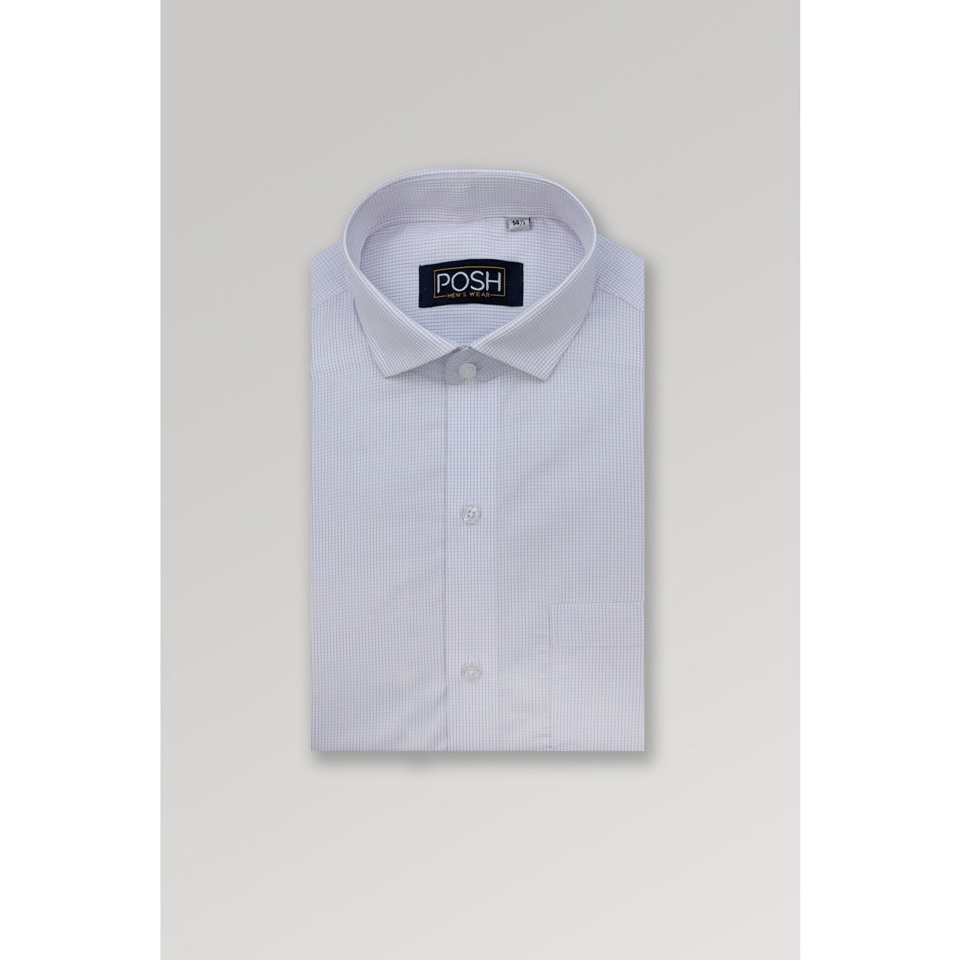 White Microcheck Slim Fit Shirt | Montivo Pakistan