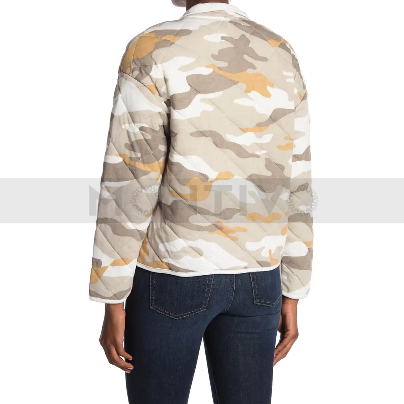 Kensie Beige Camo Quilted Jacket | Montivo Pakistan