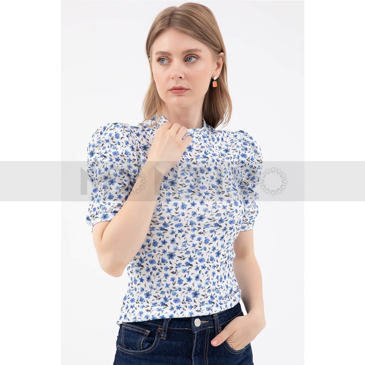 Floral Half Sleeves Top | Montivo Pakistan