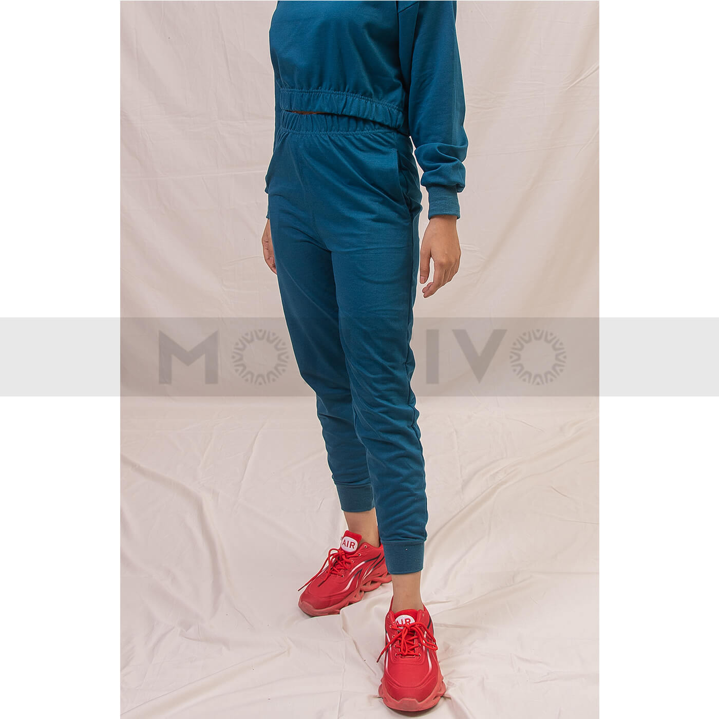 Teal Blue Joggers Trousers | Montivo Pakistan