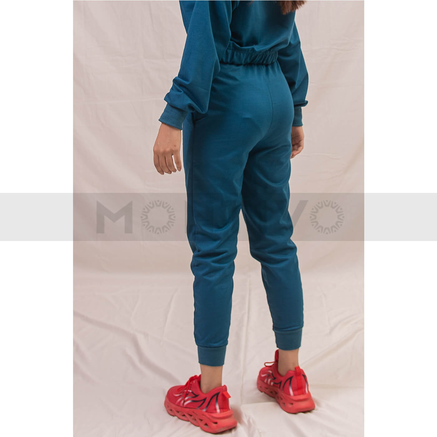 Teal Blue Joggers Trousers | Montivo Pakistan
