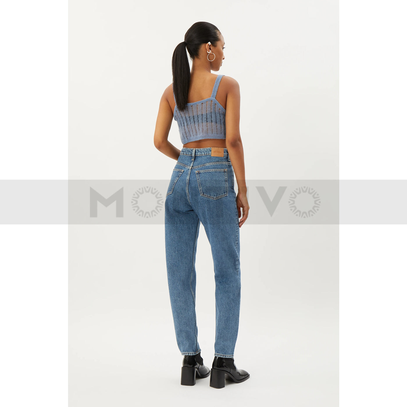 Blue Mom Slim Jeans | Montivo Pakistan