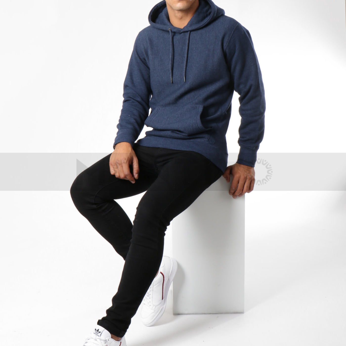 Celio Indigo Blue Melange Hoodie | Montivo Pakistan