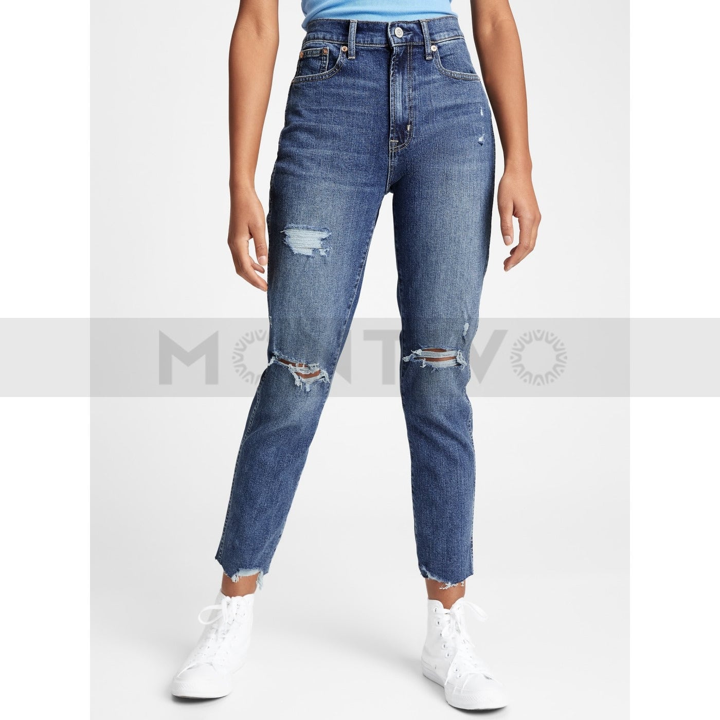 GP High Rise Distressed Cigarette Jeans | Montivo Pakistan