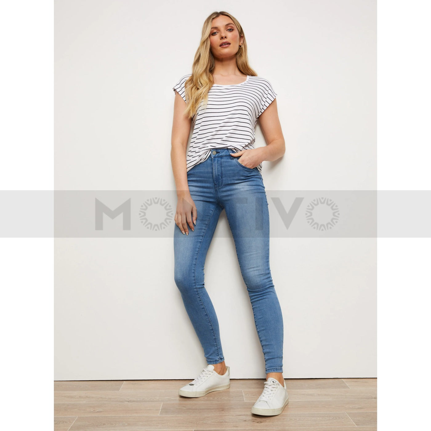 High Rise Skinny Blue Jeans | Montivo Pakistan