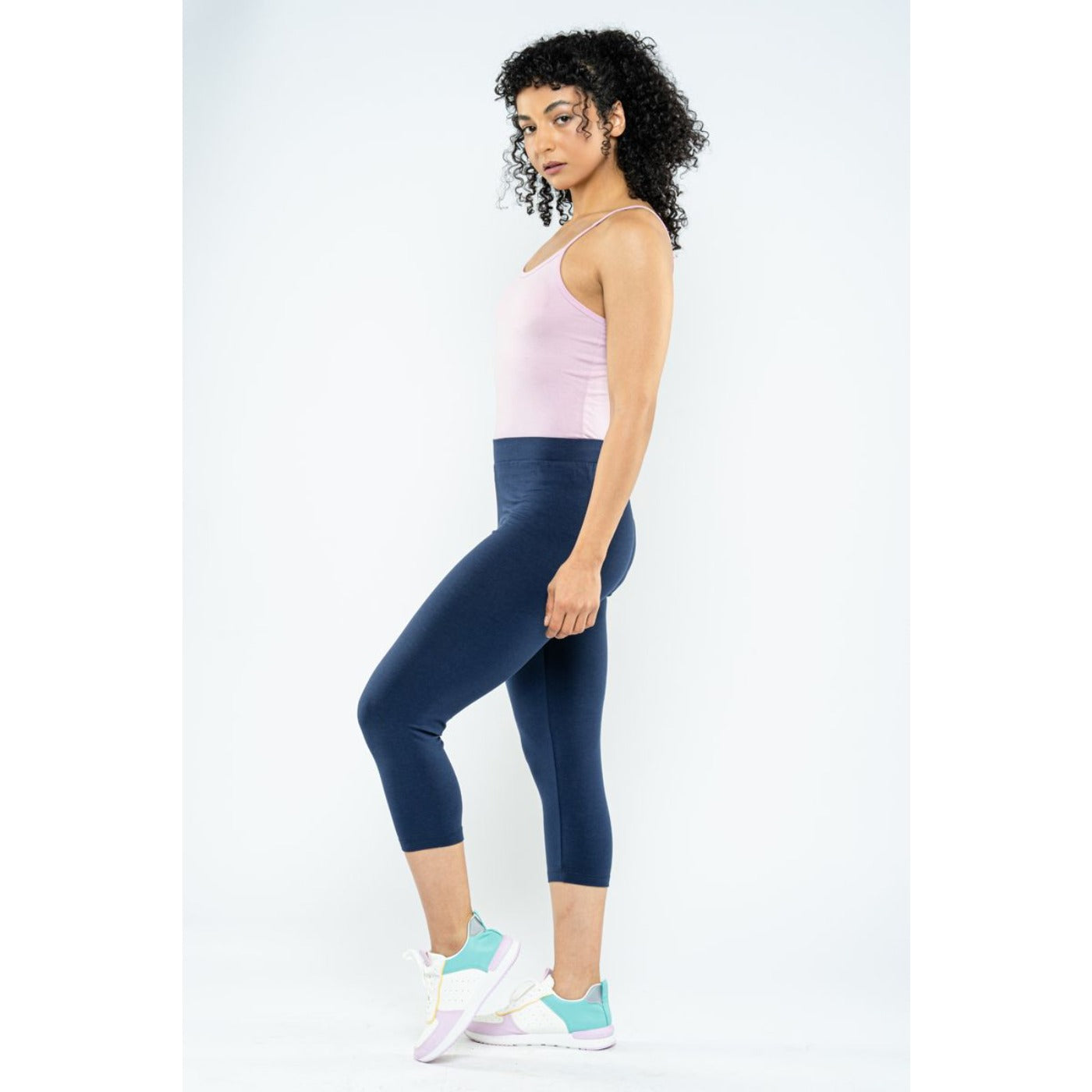 Navy Plain Cropped Legging Pants | Montivo Pakistan