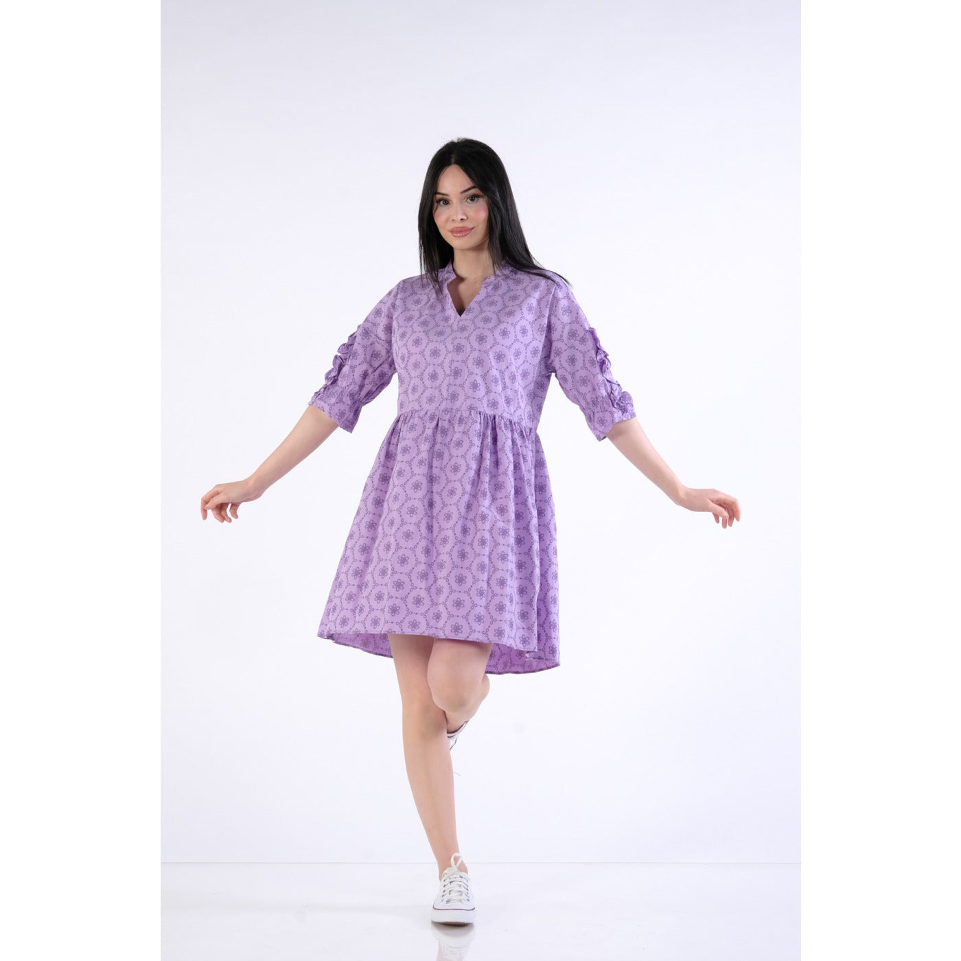 Lilac Textured Dress | Montivo Pakistan