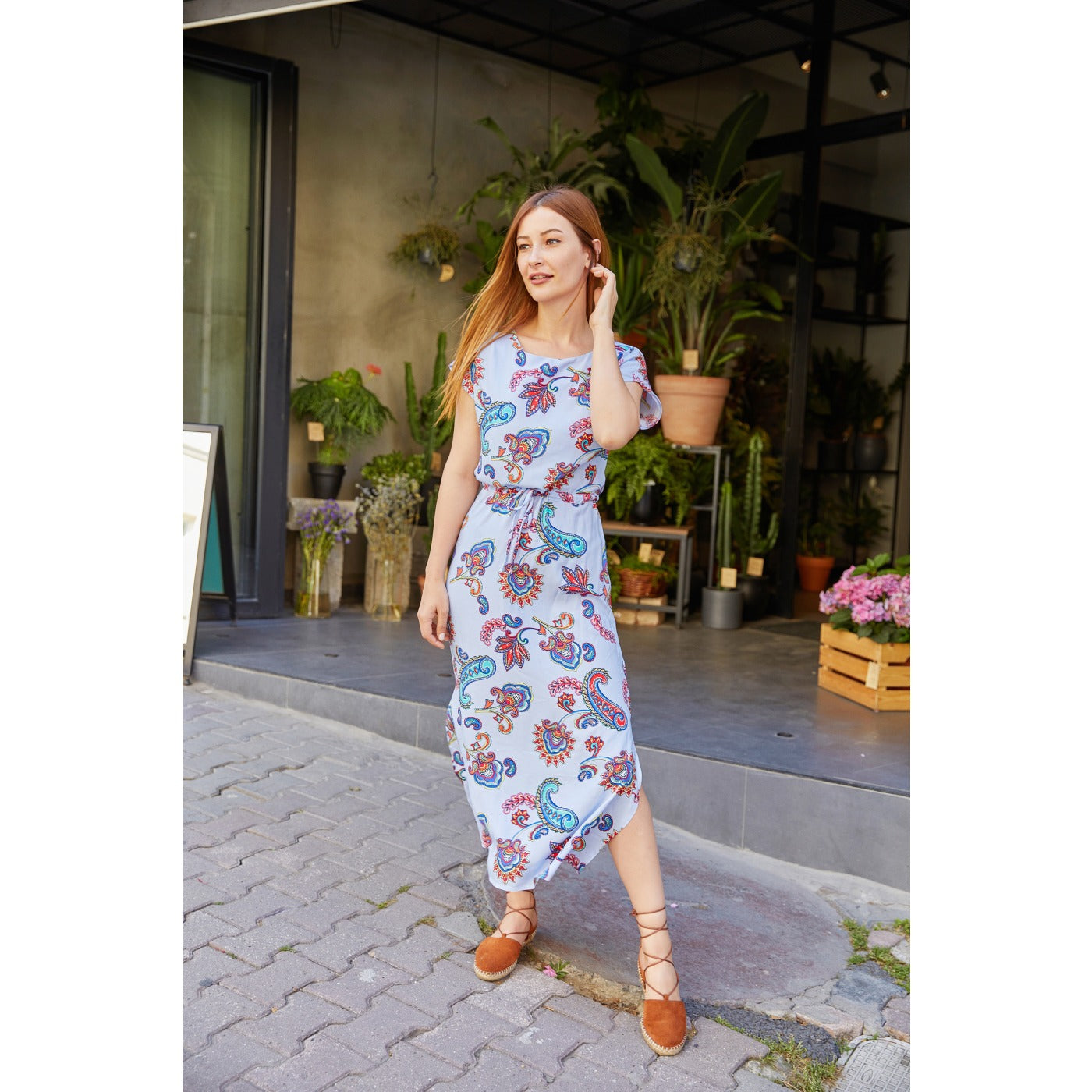 Purple Printed Dress | Montivo Pakistan