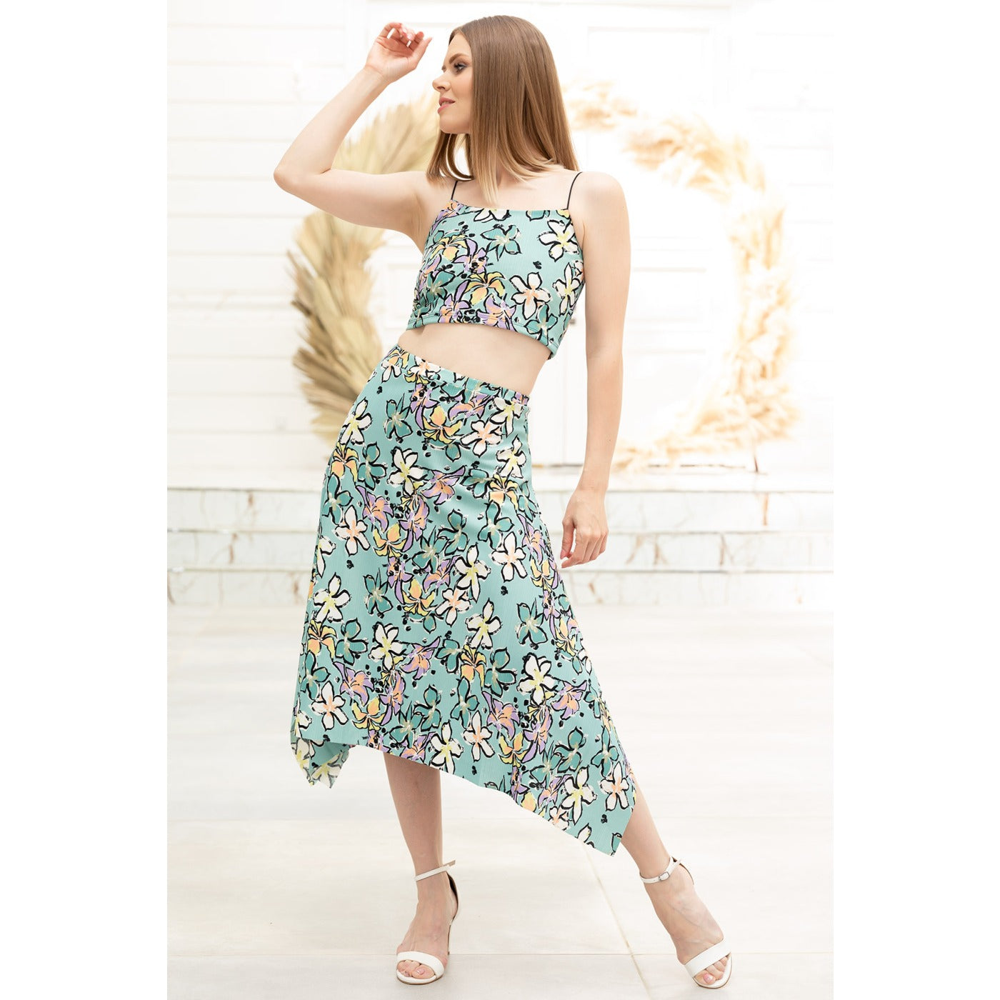 Green Floral Co-Ord Set | Montivo Pakistan