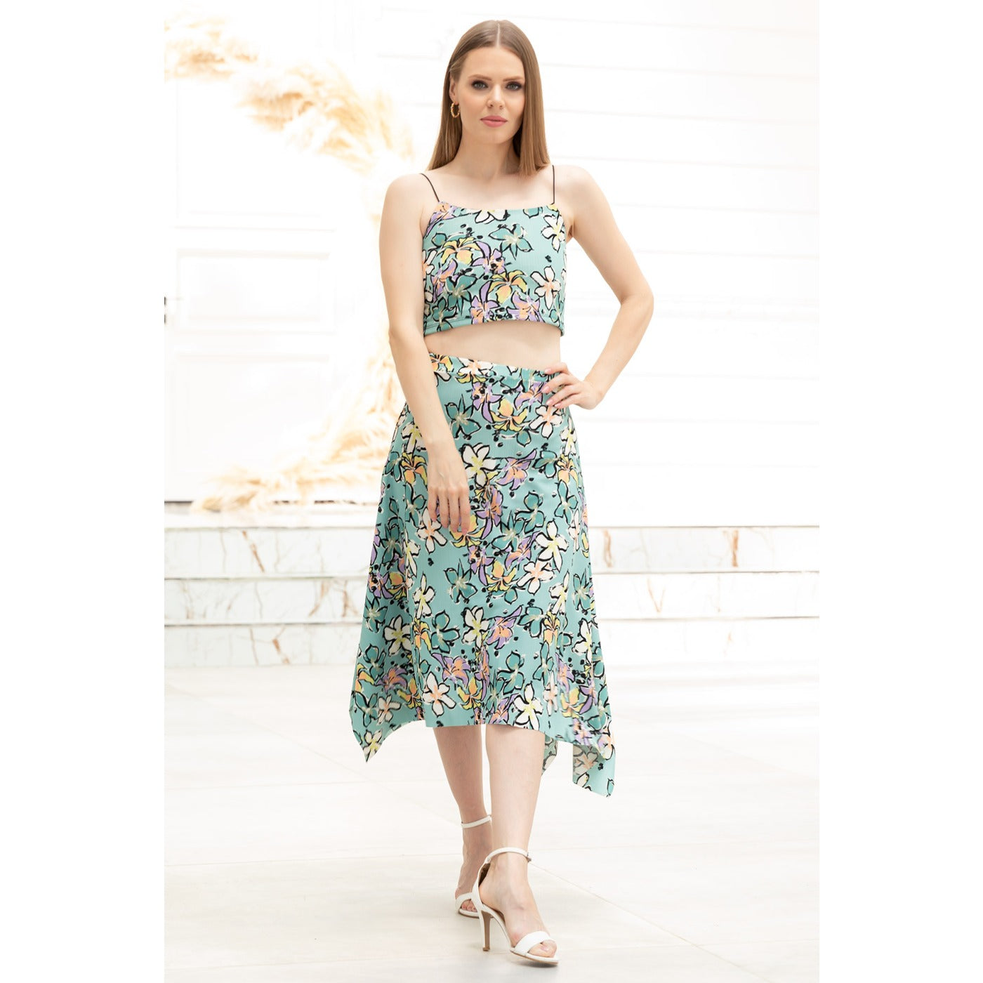 Green Floral Co-Ord Set | Montivo Pakistan