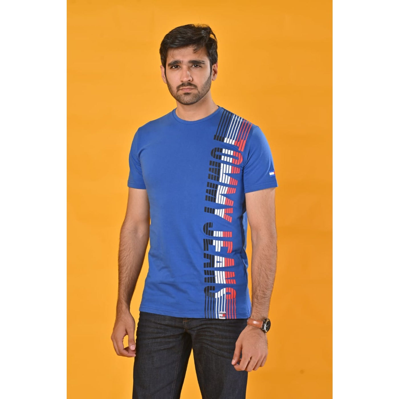 TJ Printed Vertical Blue Tshirt | Montivo Pakistan