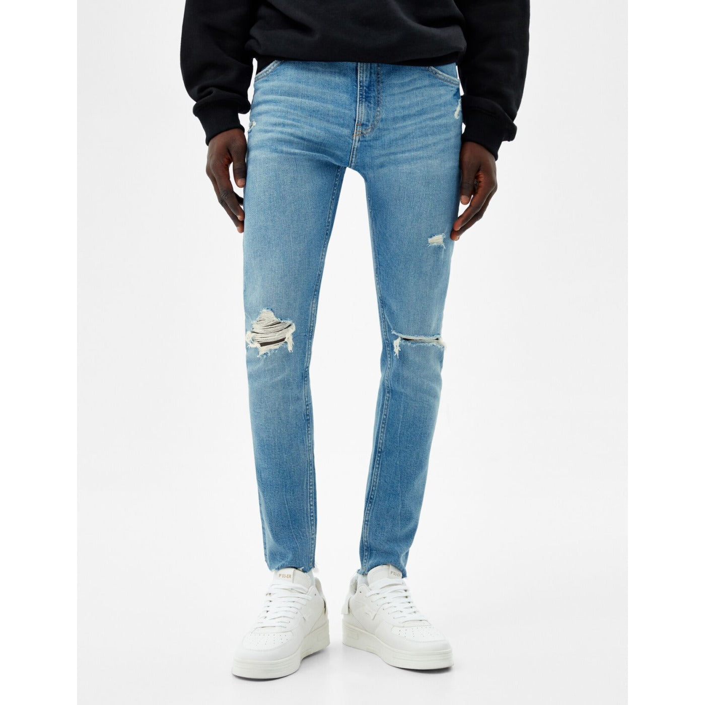 BSK Super Skinny Light Blue Ripped Jeans | Montivo Pakistan