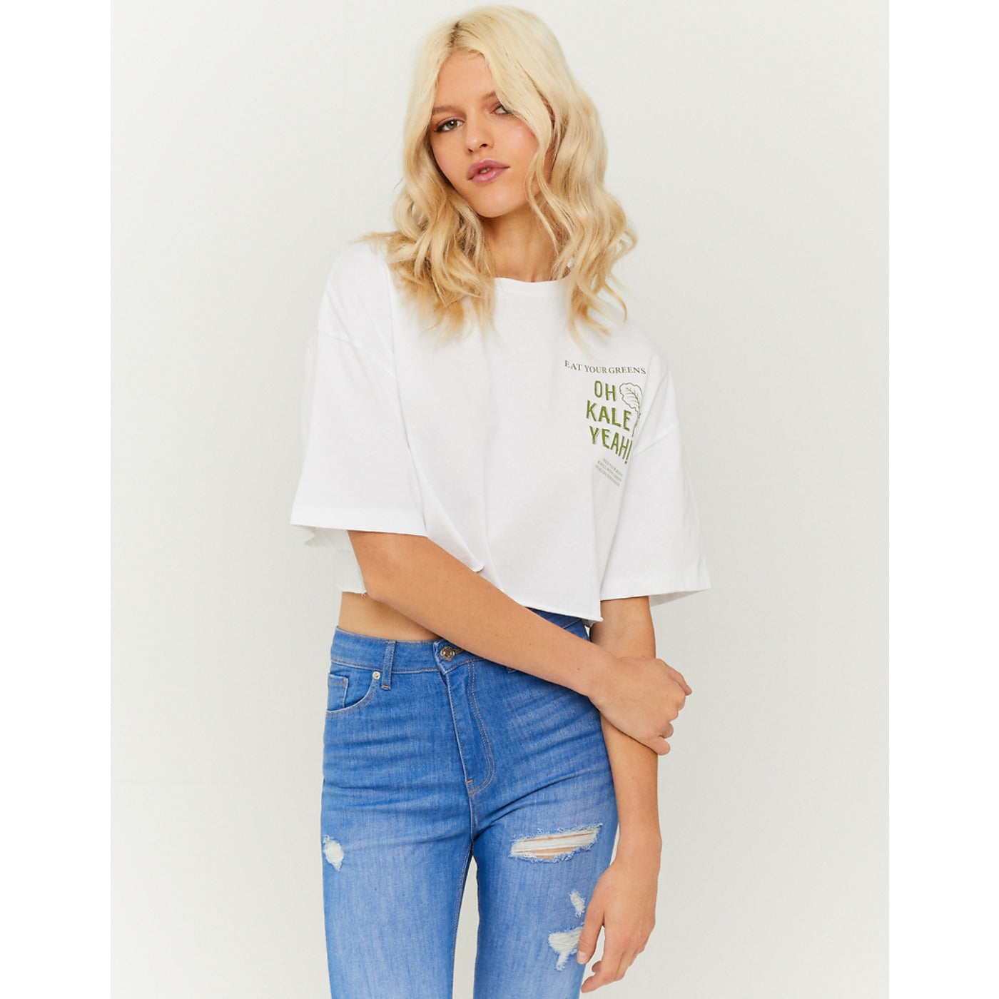 TW Cropped Oversize Print Tshirt | Montivo Pakistan