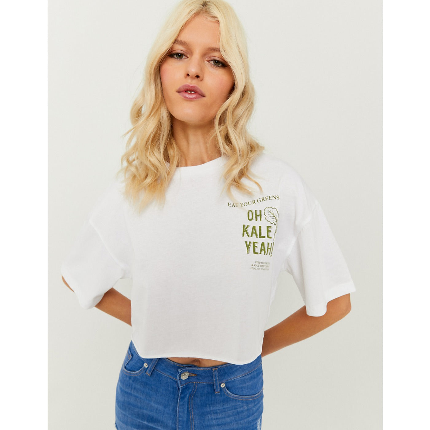 TW Cropped Oversize Print Tshirt | Montivo Pakistan