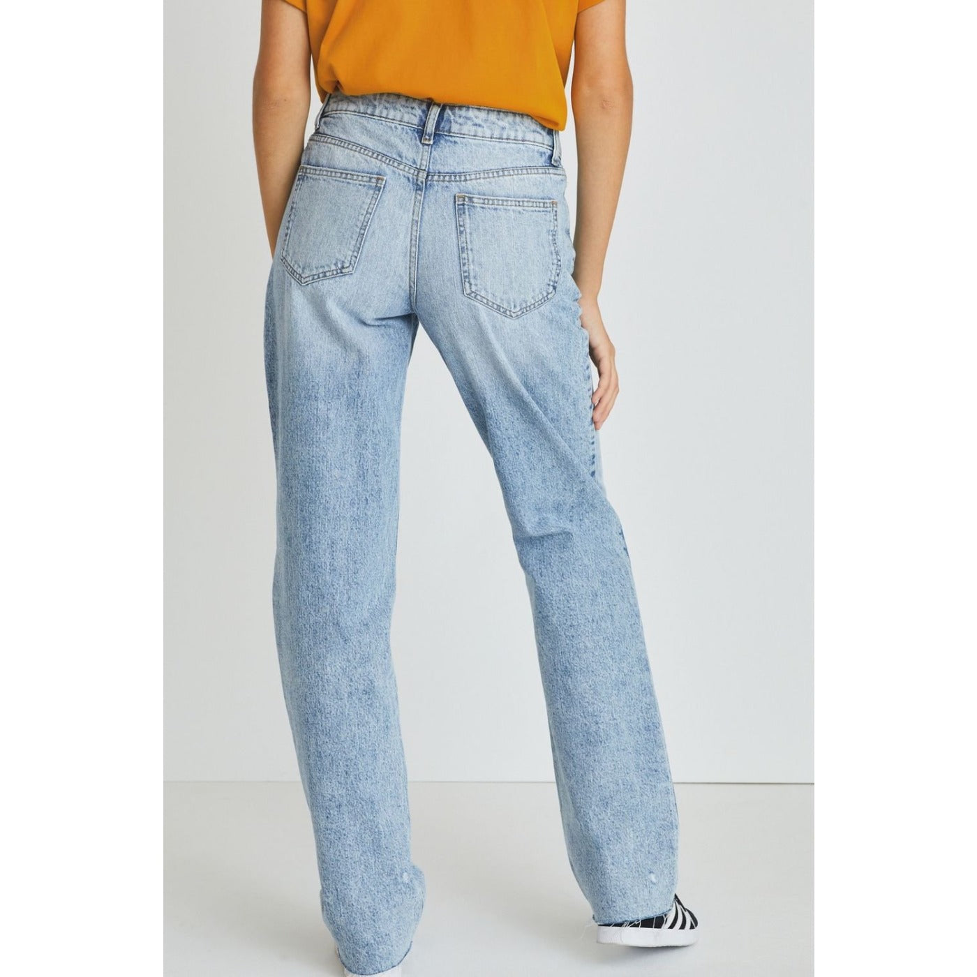 NXT Dad Straight Blue Ripped Jeans | Montivo Pakistan