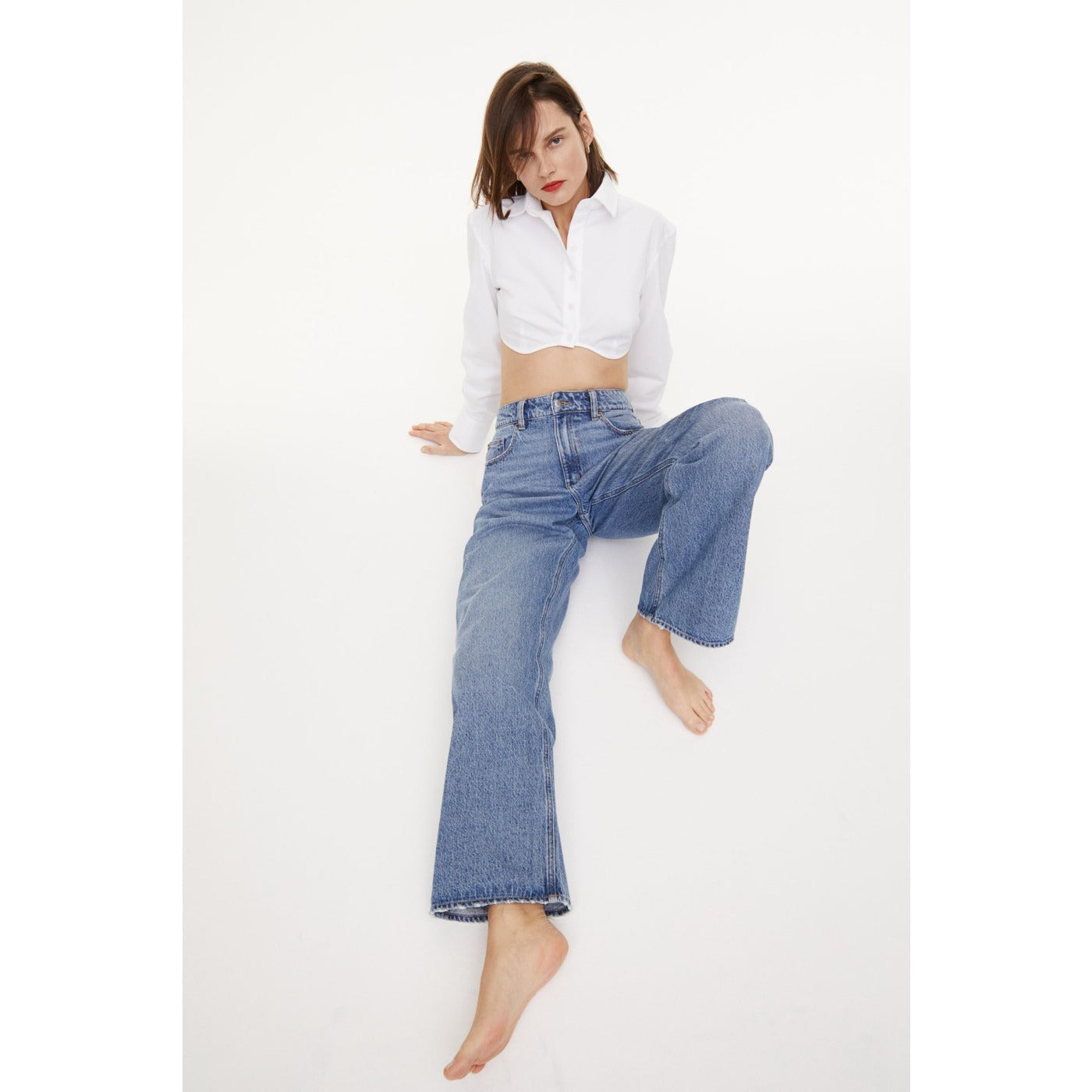 FF Cropped Wide Leg Jeans | Montivo Pakistan