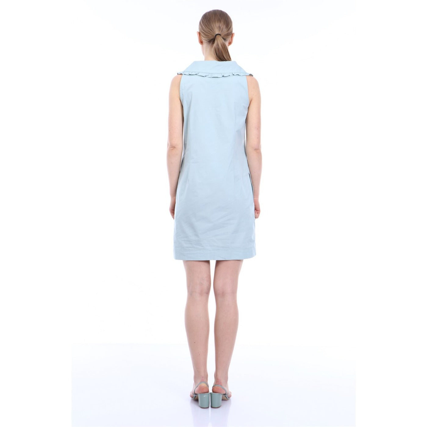 Light Green Frill Poplin Dress | Montivo Pakistan