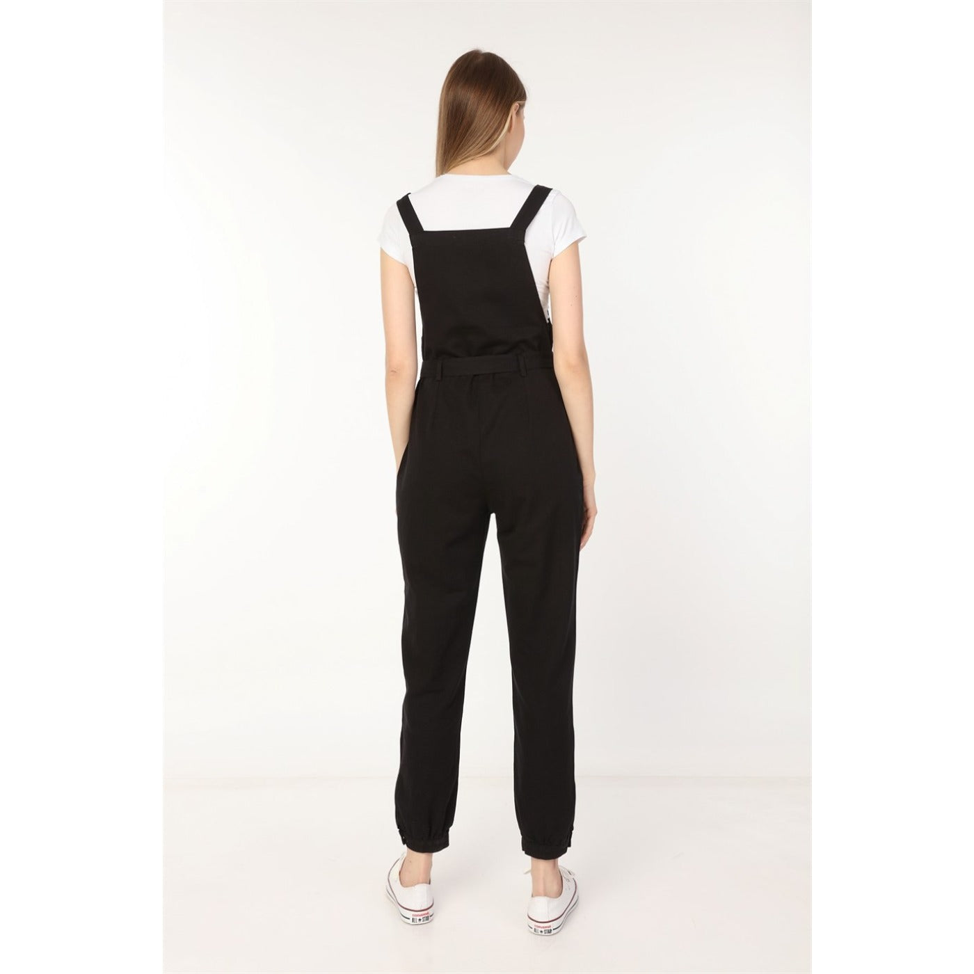 Black Denim Dungaree Jumpsuit | Montivo Pakistan