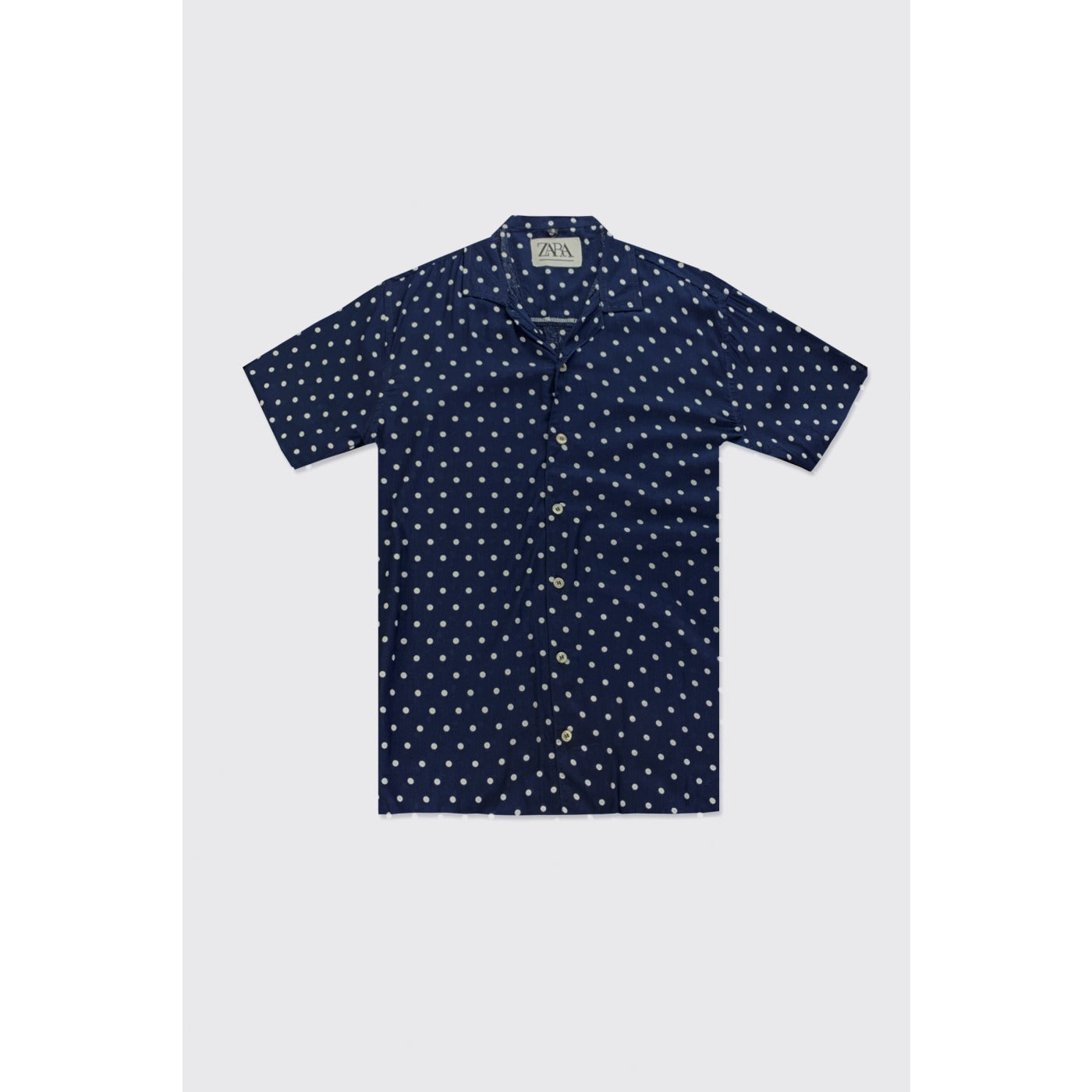 Polka Dotted Navy Half Sleeves Shirt | Montivo Pakistan