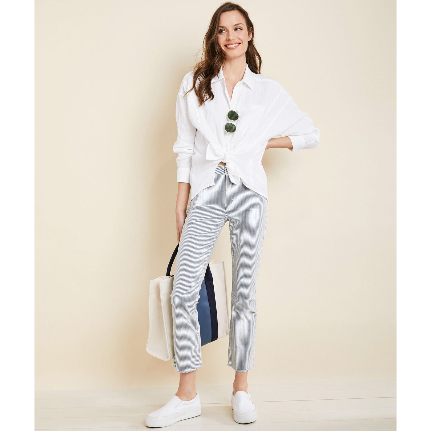 ON High Rise Slim Stripes Jeans | Montivo Pakistan