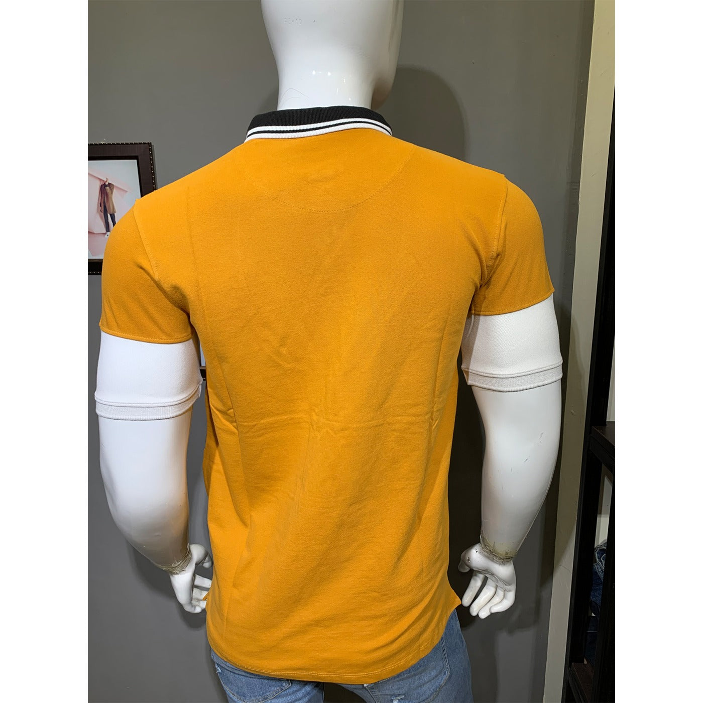 Lcste Stripes Mustard Polo | Montivo Pakistan