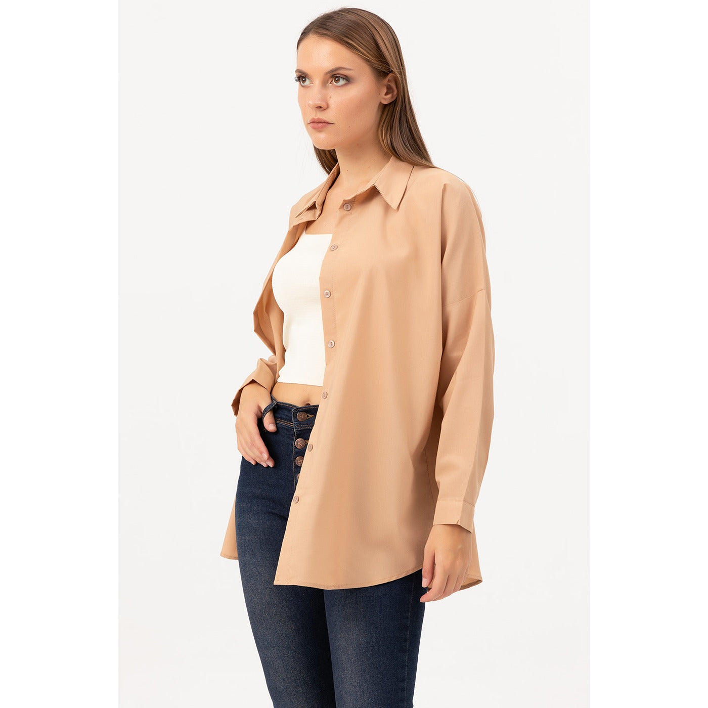 Coffee Oversized Shirt | Montivo Pakistan