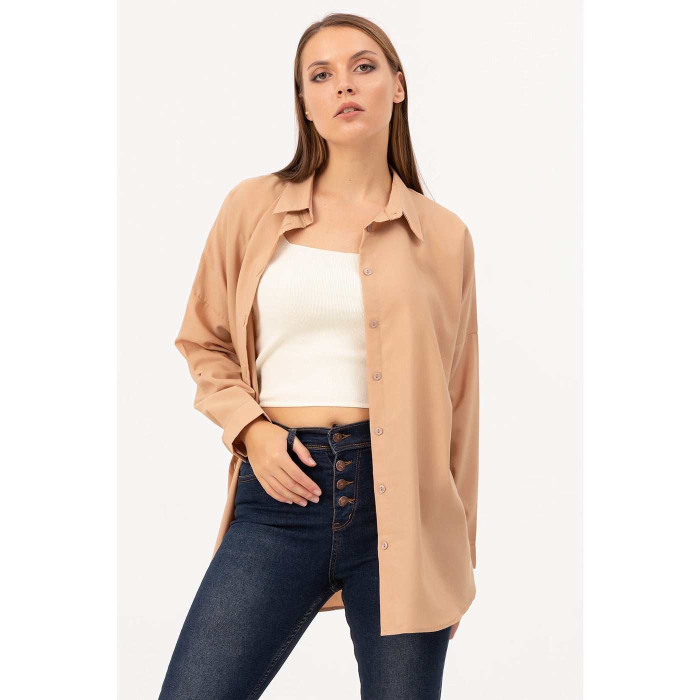 Coffee Oversized Shirt | Montivo Pakistan
