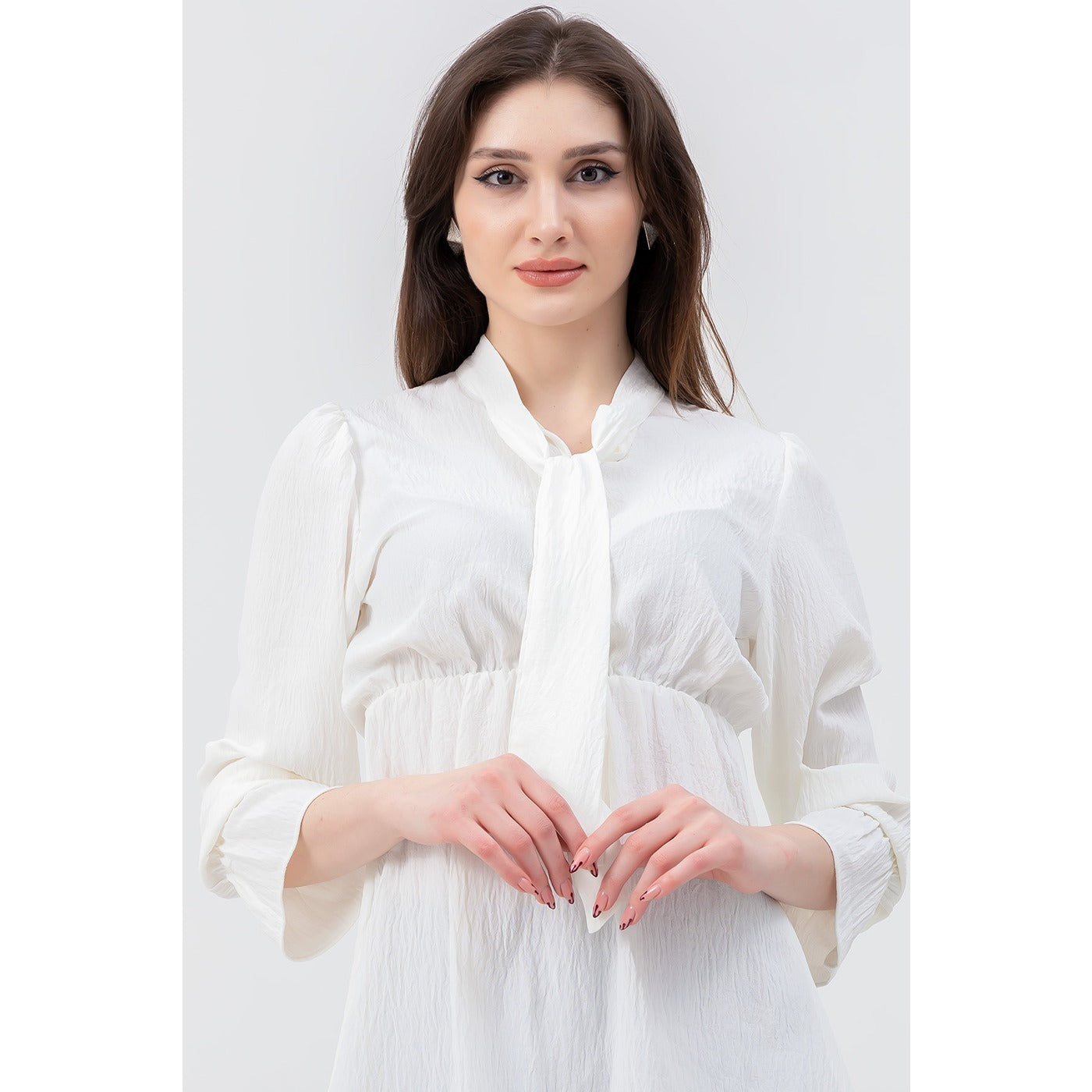 White Collar Knotted Top | Montivo Pakistan