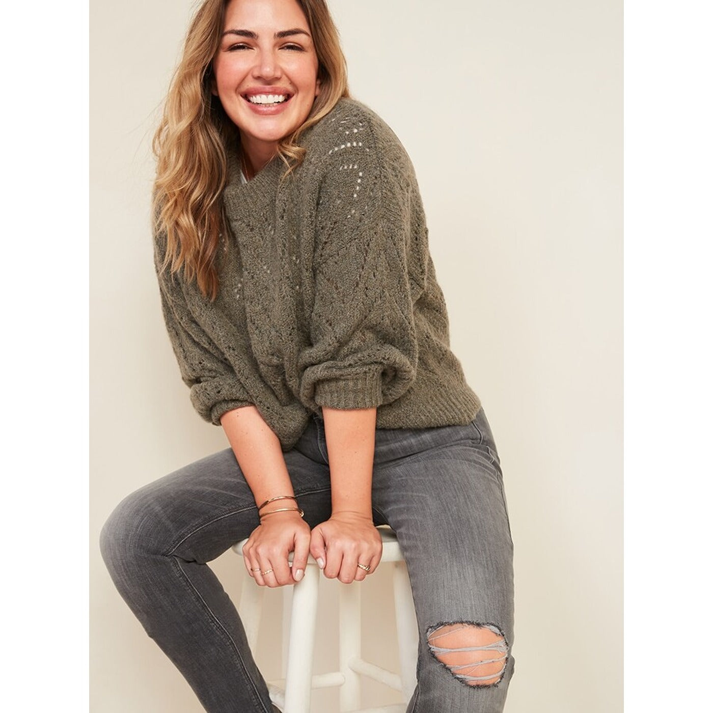 ON Mid Rise Gray Skinny Ripped Jeans | Montivo Pakistan