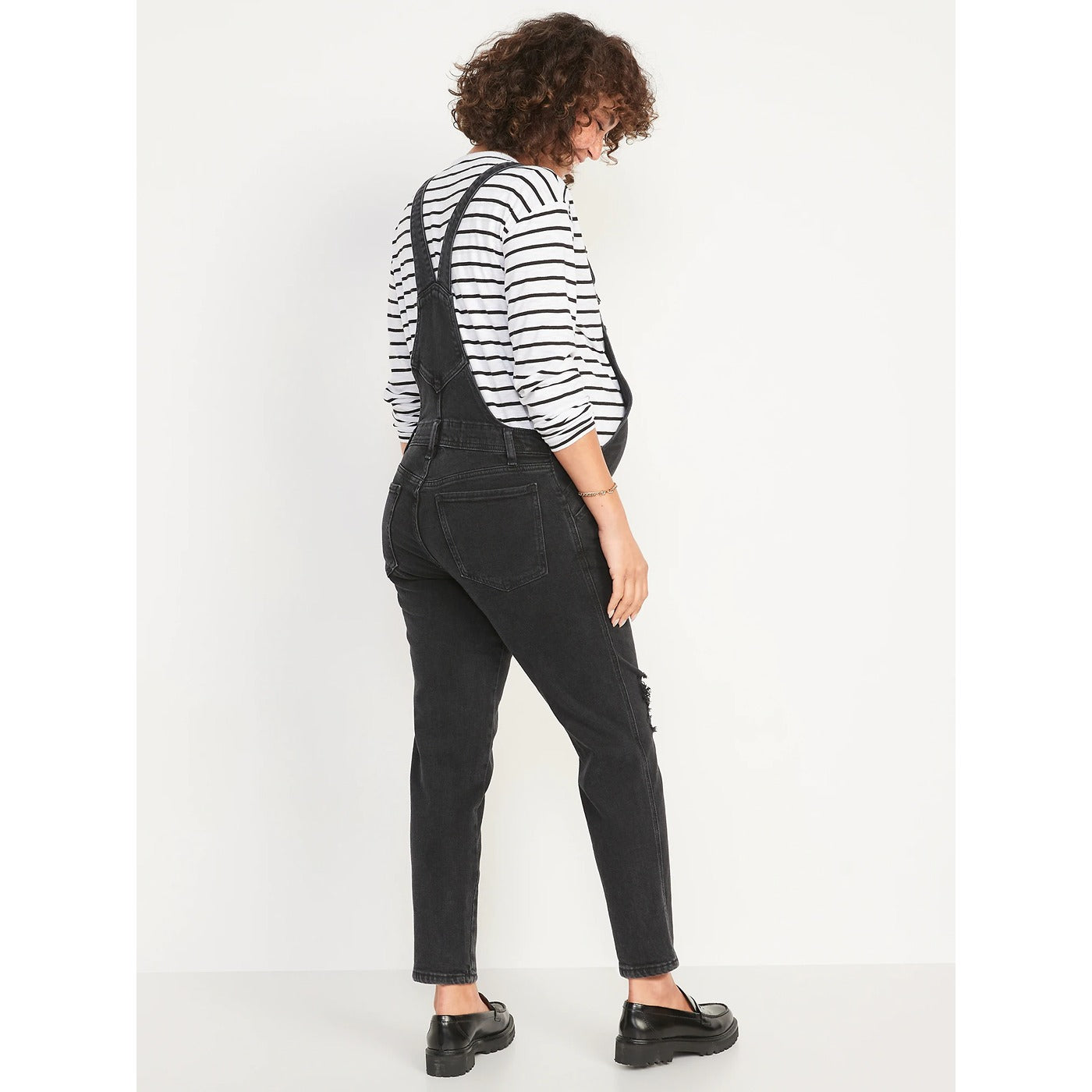 Side-Panel Straight Black-Wash Jean Overalls | Montivo Pakistan