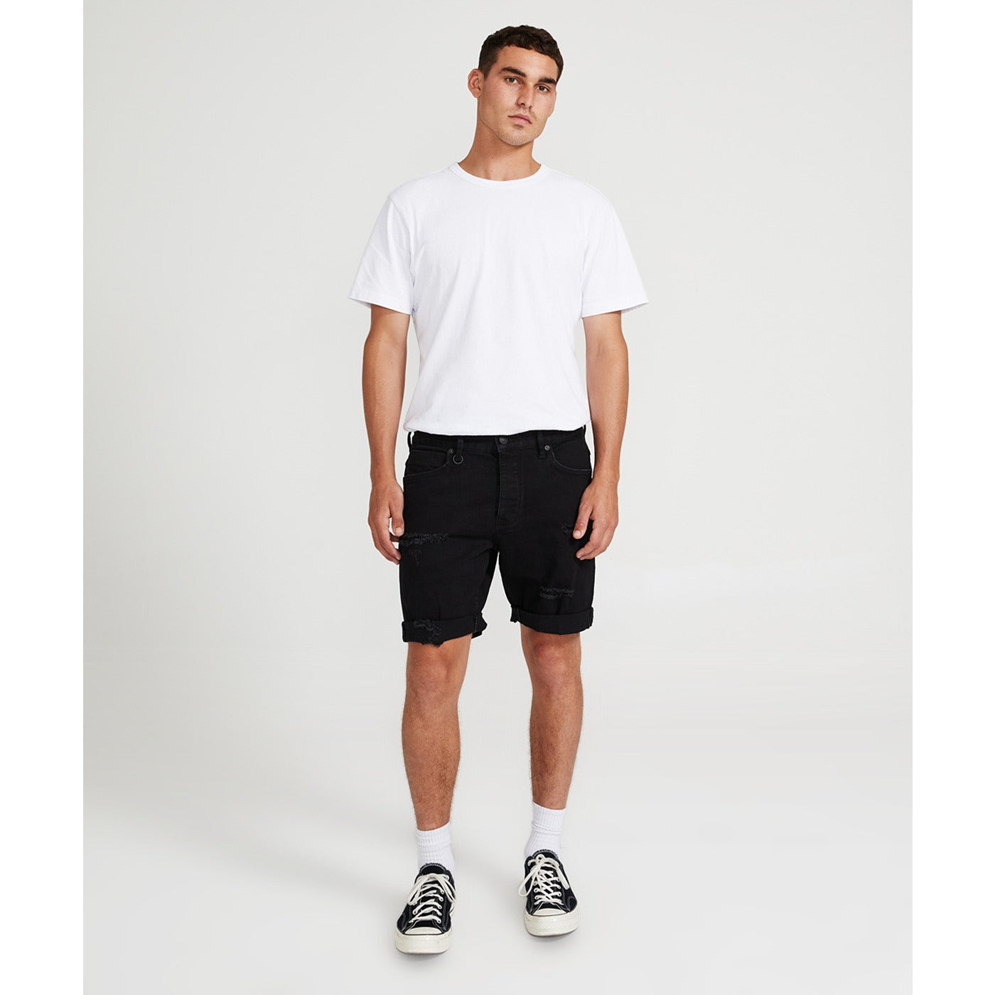 NEUW Mens Black Ripped Shorts | Montivo Pakistan
