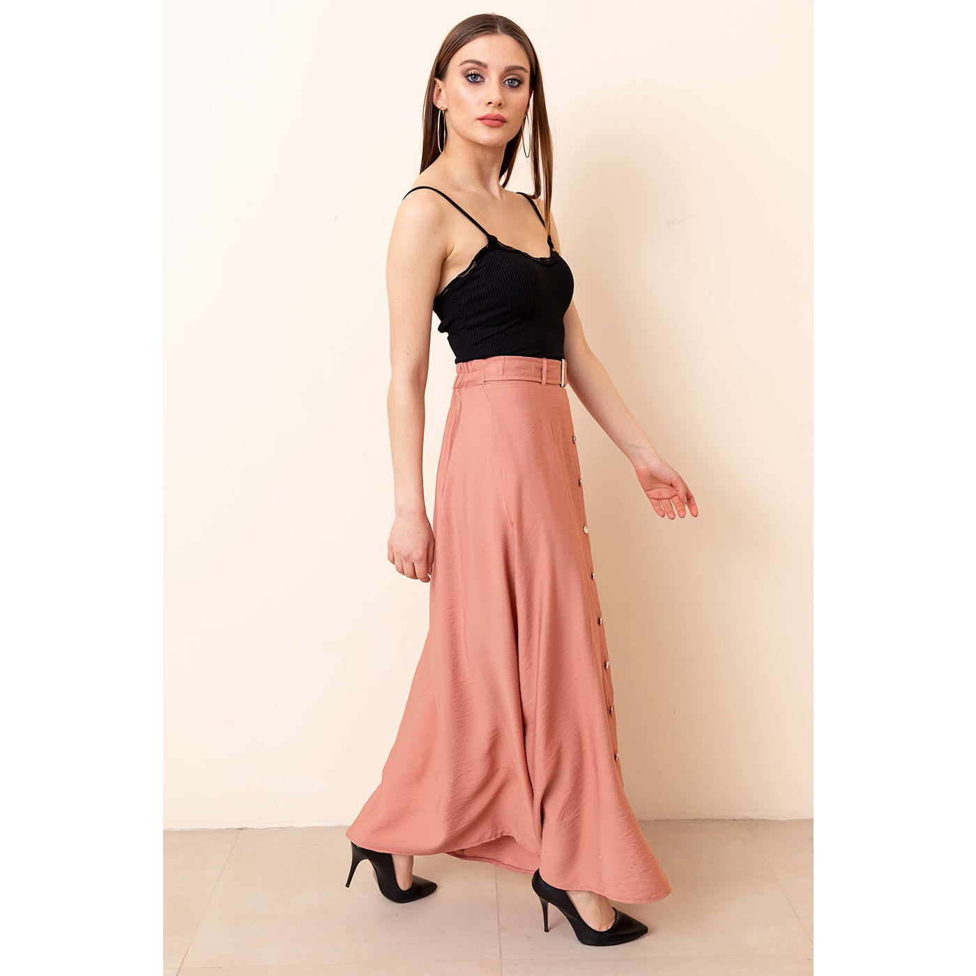 Pink Belt Detail Skirt | Montivo Pakistan