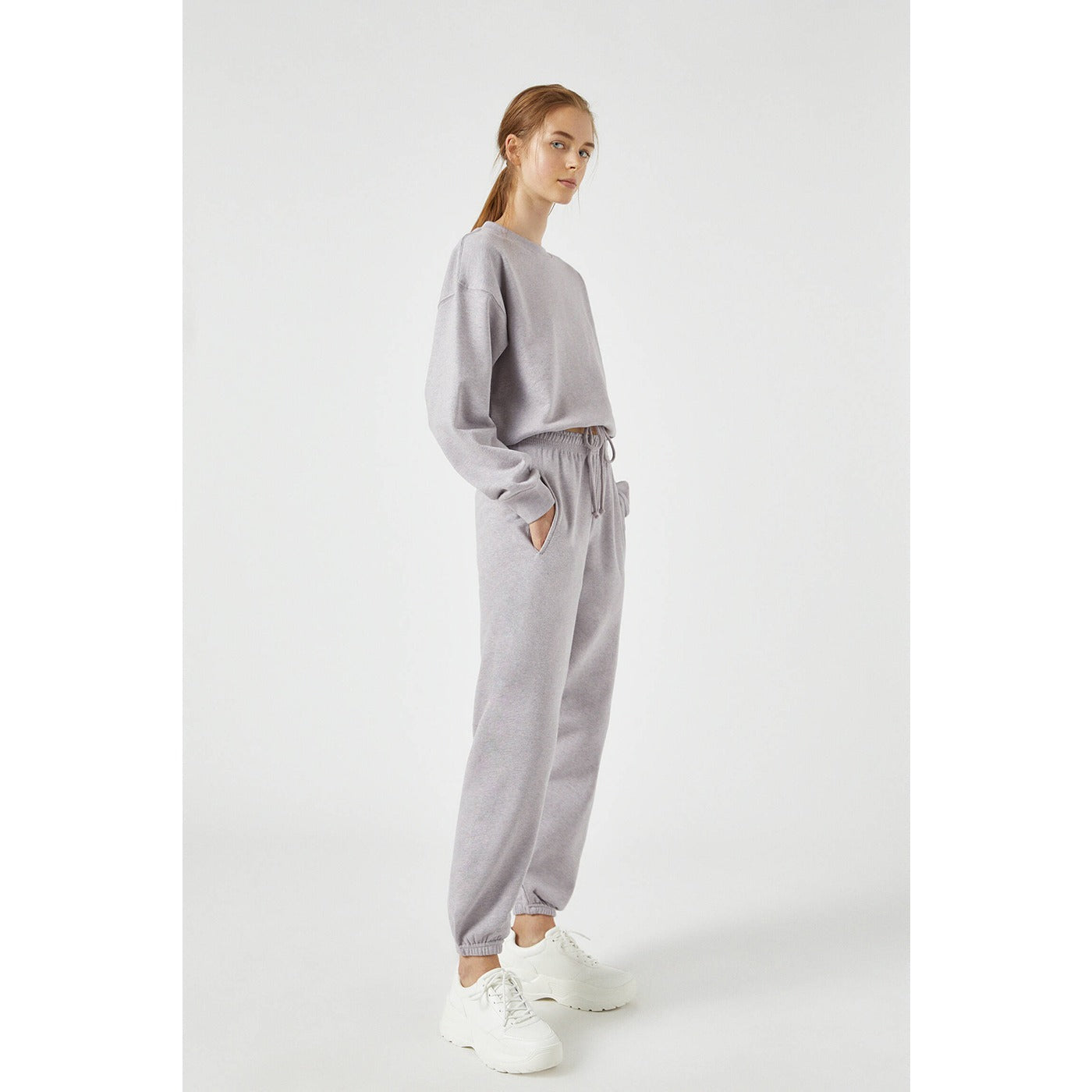 PB Embroidered STWD Lilac sweatpants | Montivo Pakistan