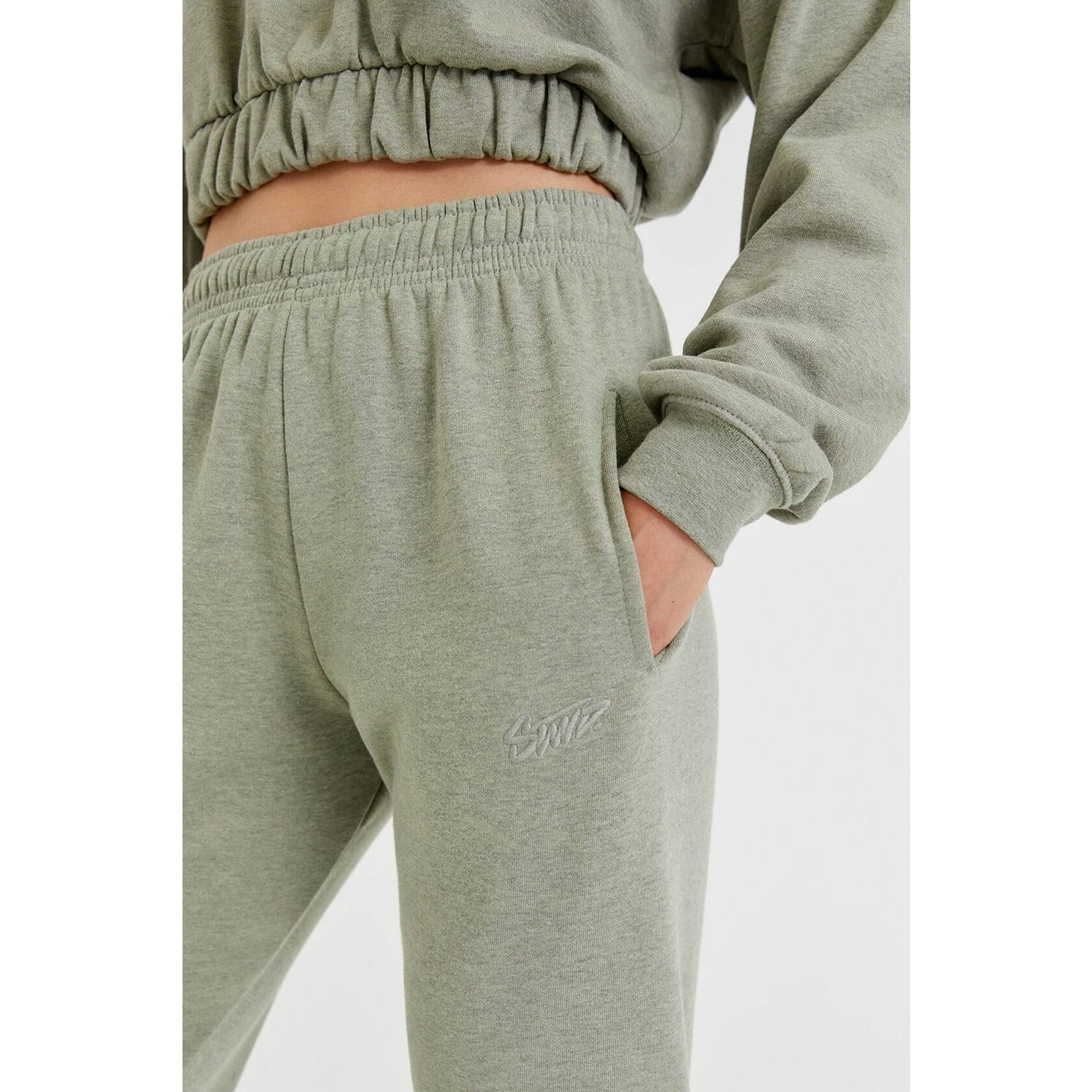 PB Embroidered STWD Green sweatpants | Montivo Pakistan