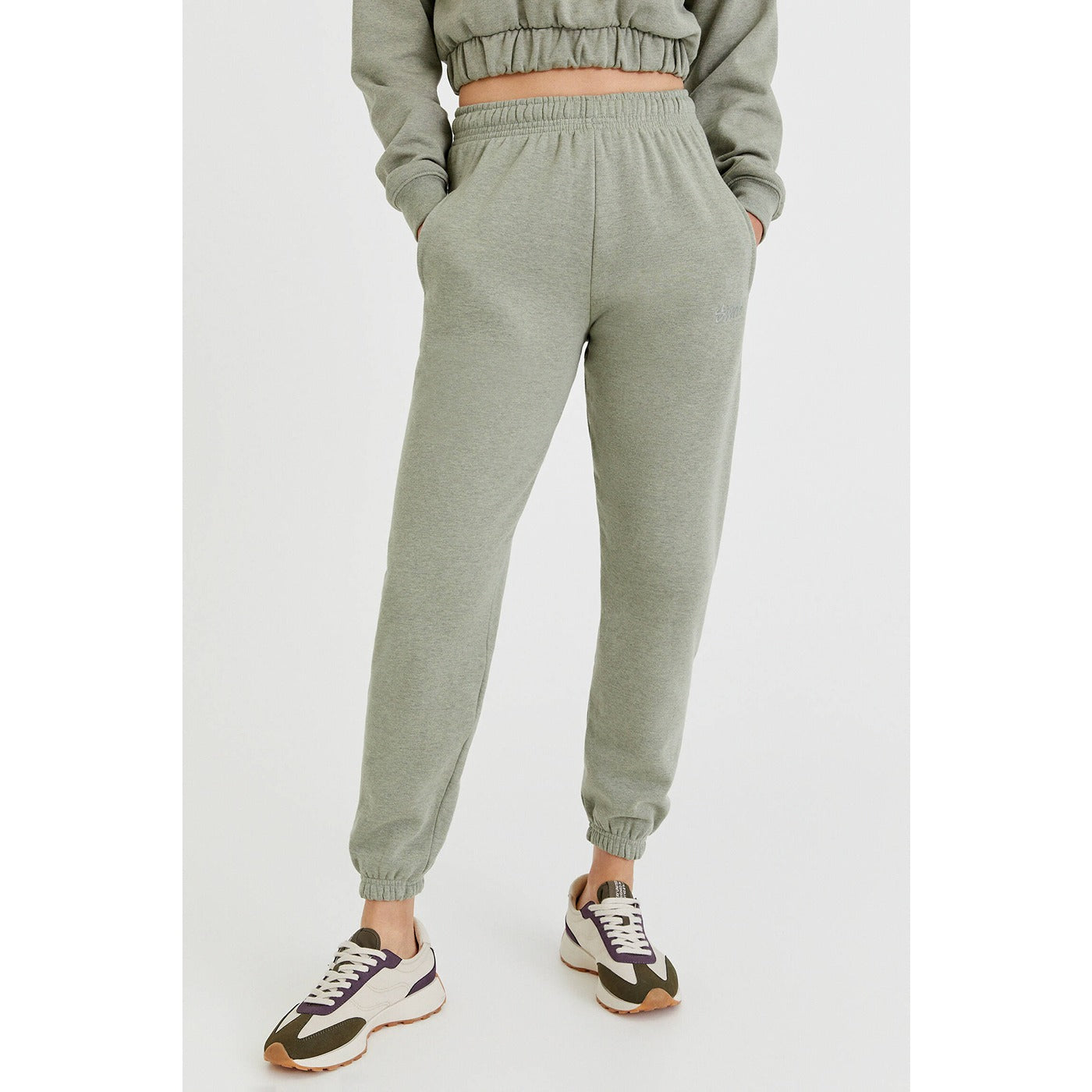 PB Embroidered STWD Green sweatpants | Montivo Pakistan