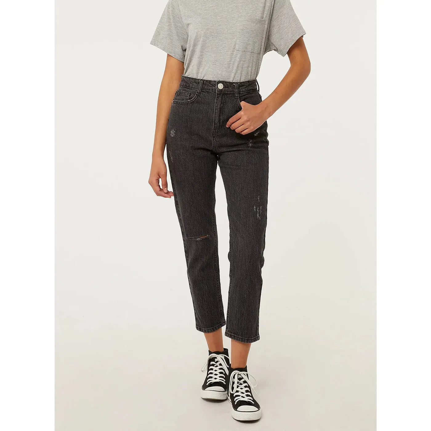 GRGE Black High Rise Jeans | Montivo Pakistan