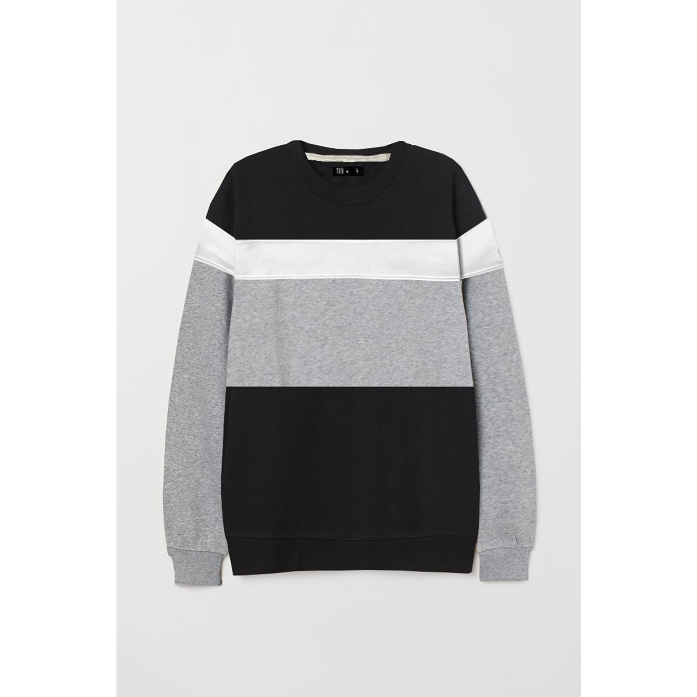 TX Colour Block Black Sweatshirt | Montivo Pakistan