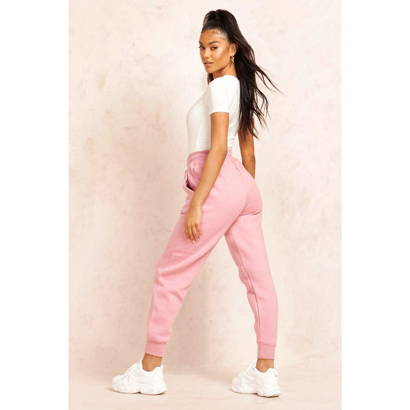 Pink Oversized High Waist Joggers | Montivo Pakistan