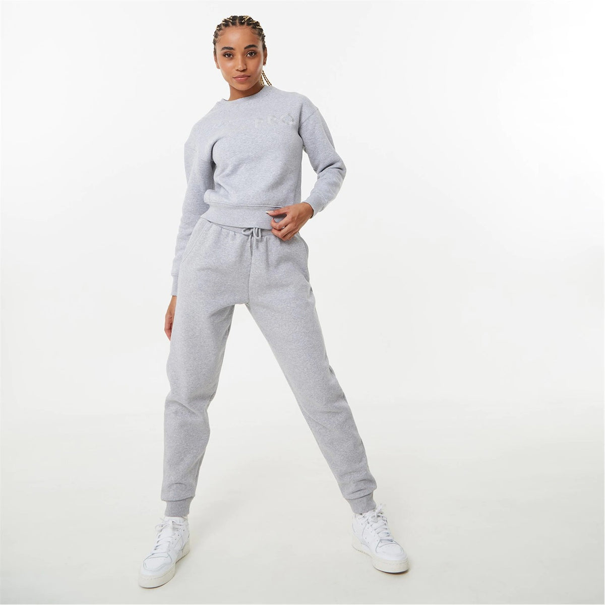 Light Grey Marl Oversized Joggers, Womens Joggers