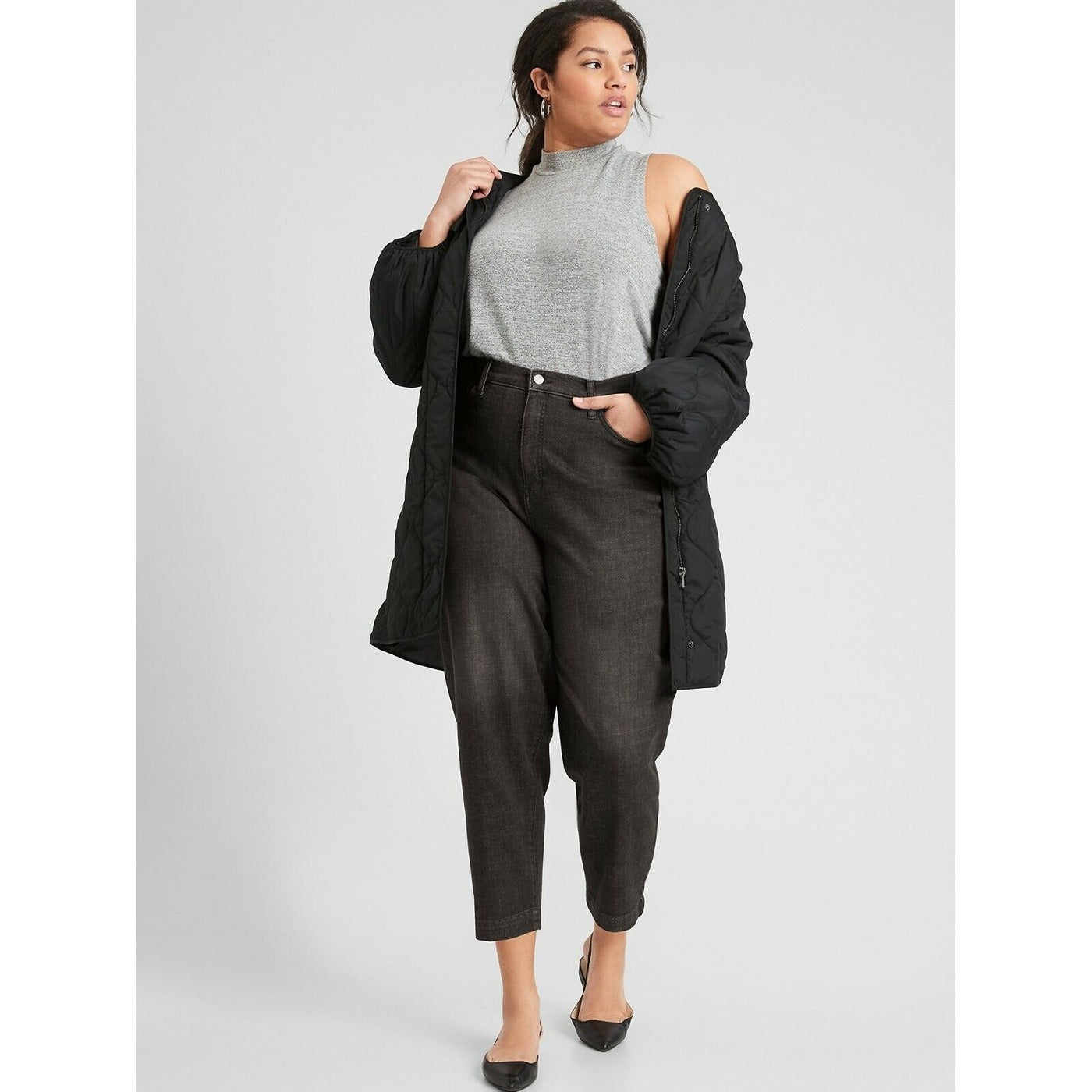 BR Charcoal Barrel Mom Jeans | Montivo Pakistan
