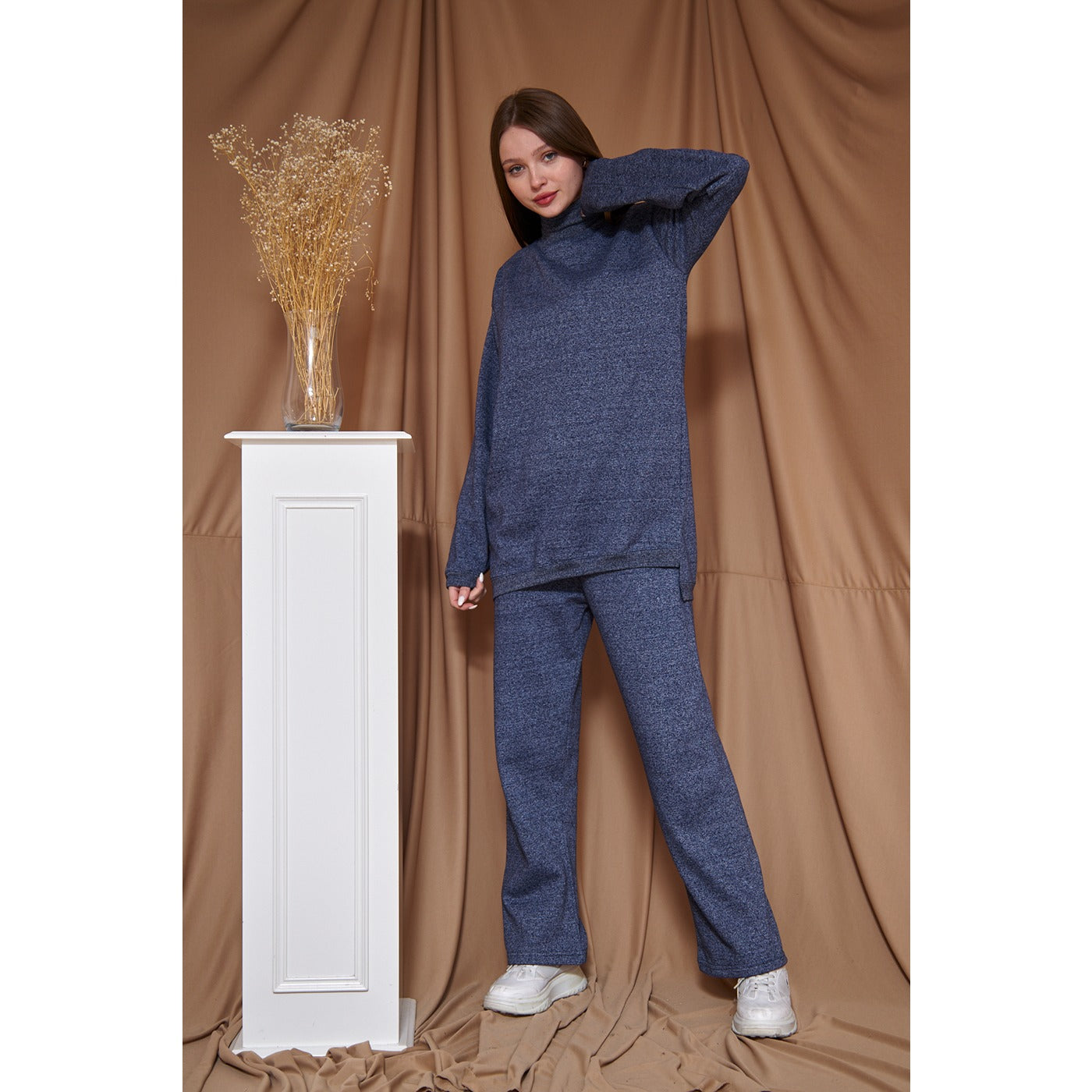 Blue Melange Oversized Co-Ord Set | Montivo Pakistan