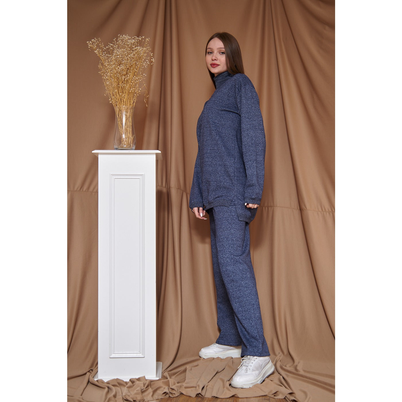 Blue Melange Oversized Co-Ord Set | Montivo Pakistan