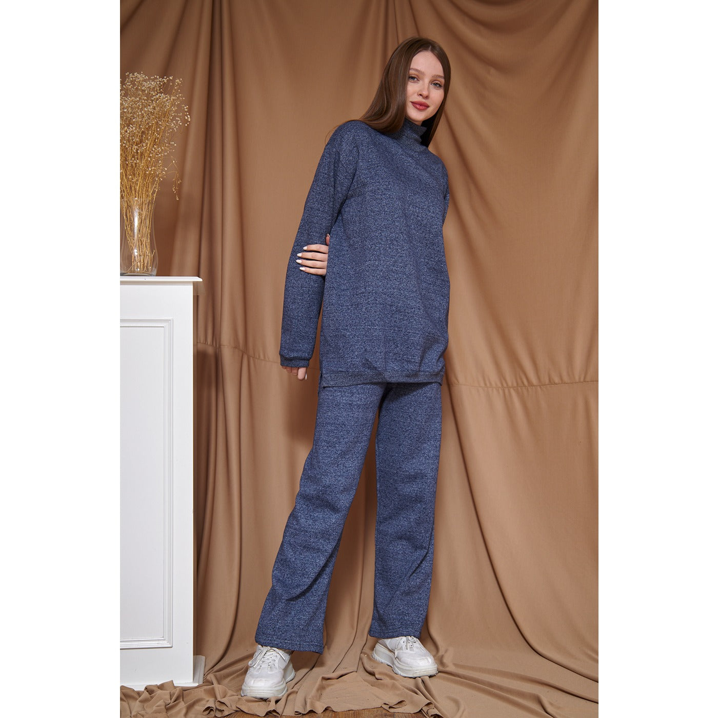 Blue Melange Oversized Co-Ord Set | Montivo Pakistan