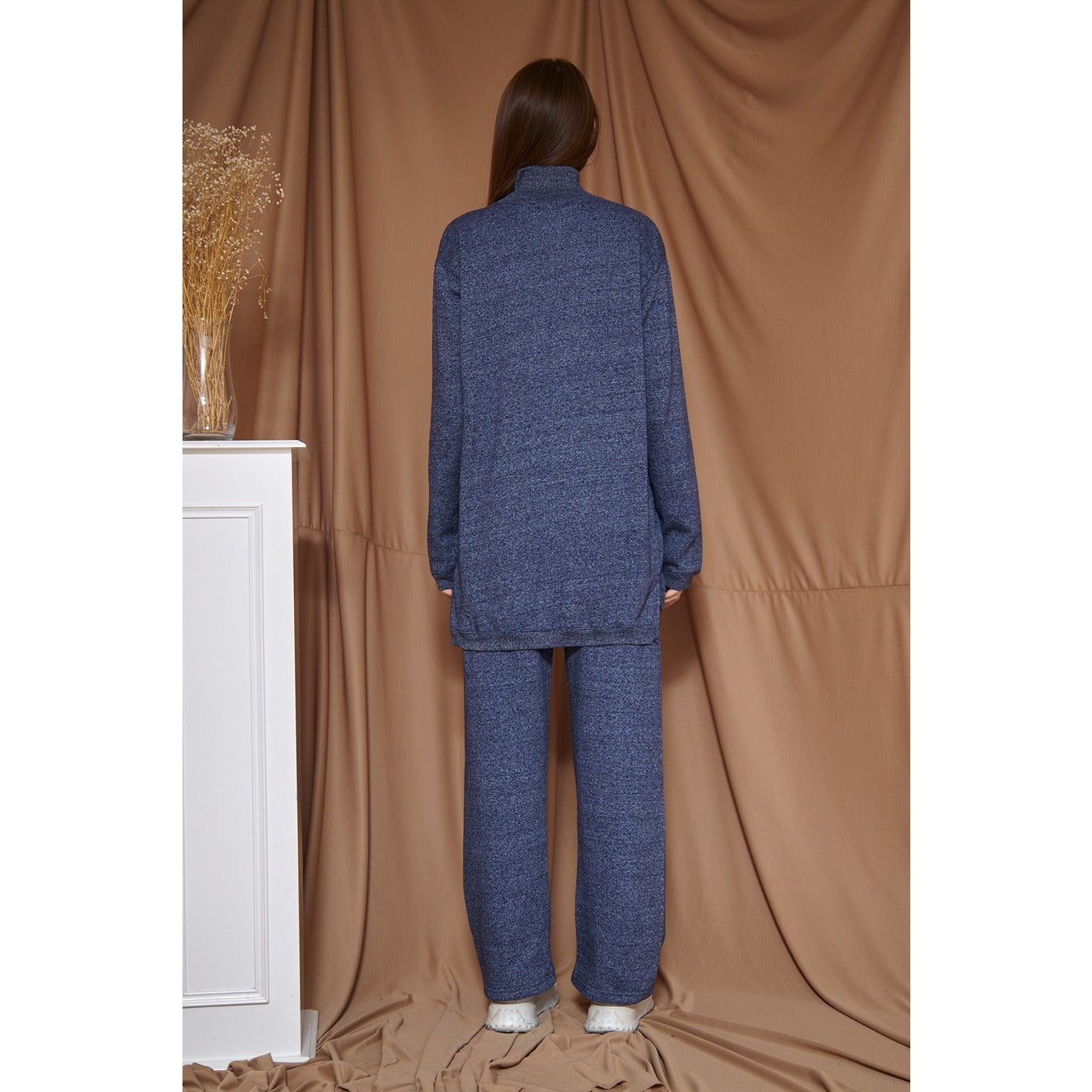 Blue Melange Oversized Co-Ord Set | Montivo Pakistan