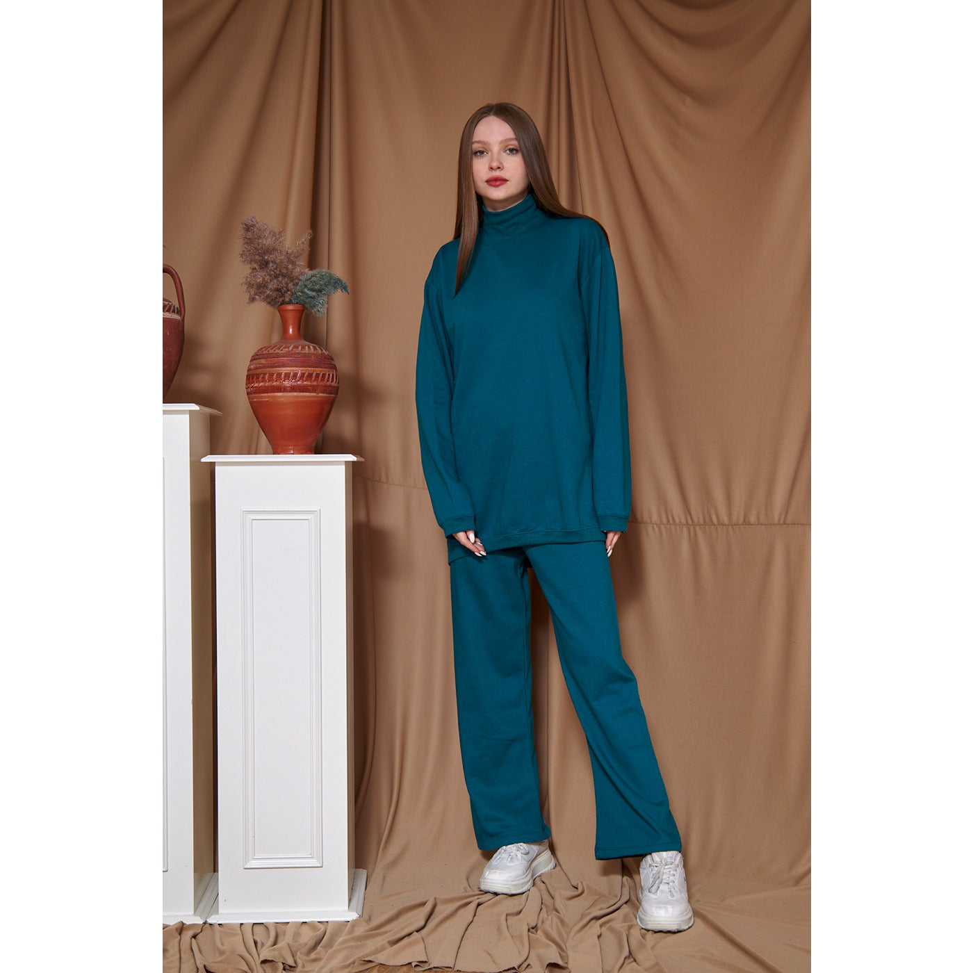 Teal Blue Oversized Co-Ord Set | Montivo Pakistan